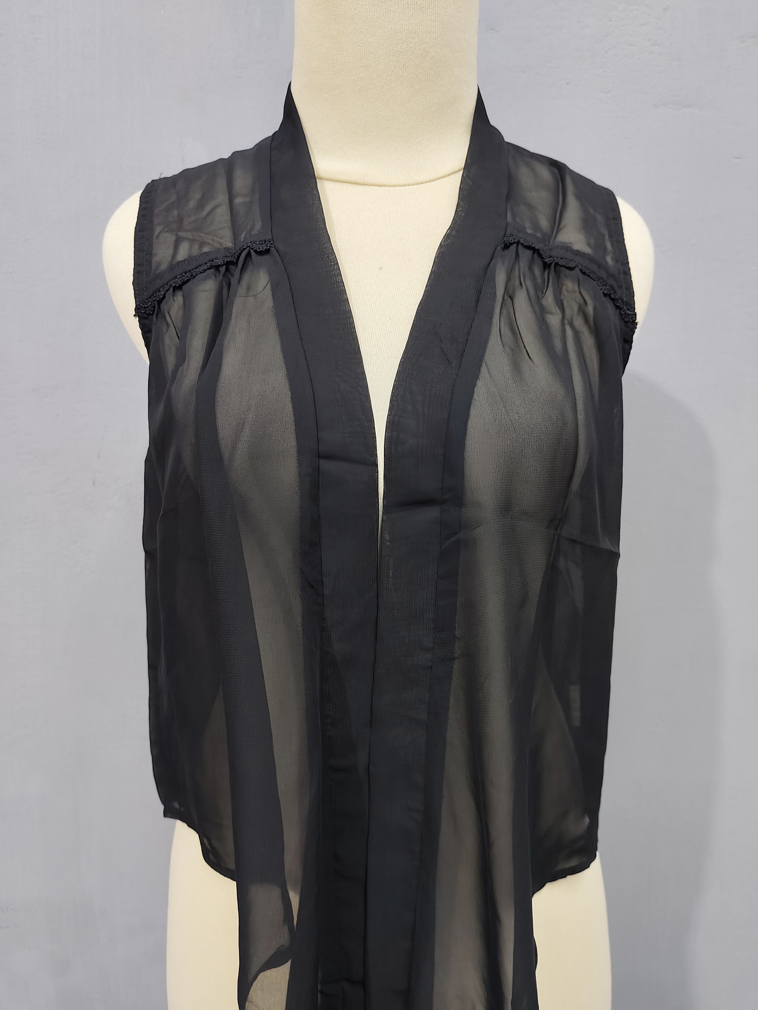 Japanese Brand Crazy Angle🇯🇵Gothic Darkwear Asymmetric Layered Sheer Size M / US 6-8 / IT 42-44 - 2 Thumbnail