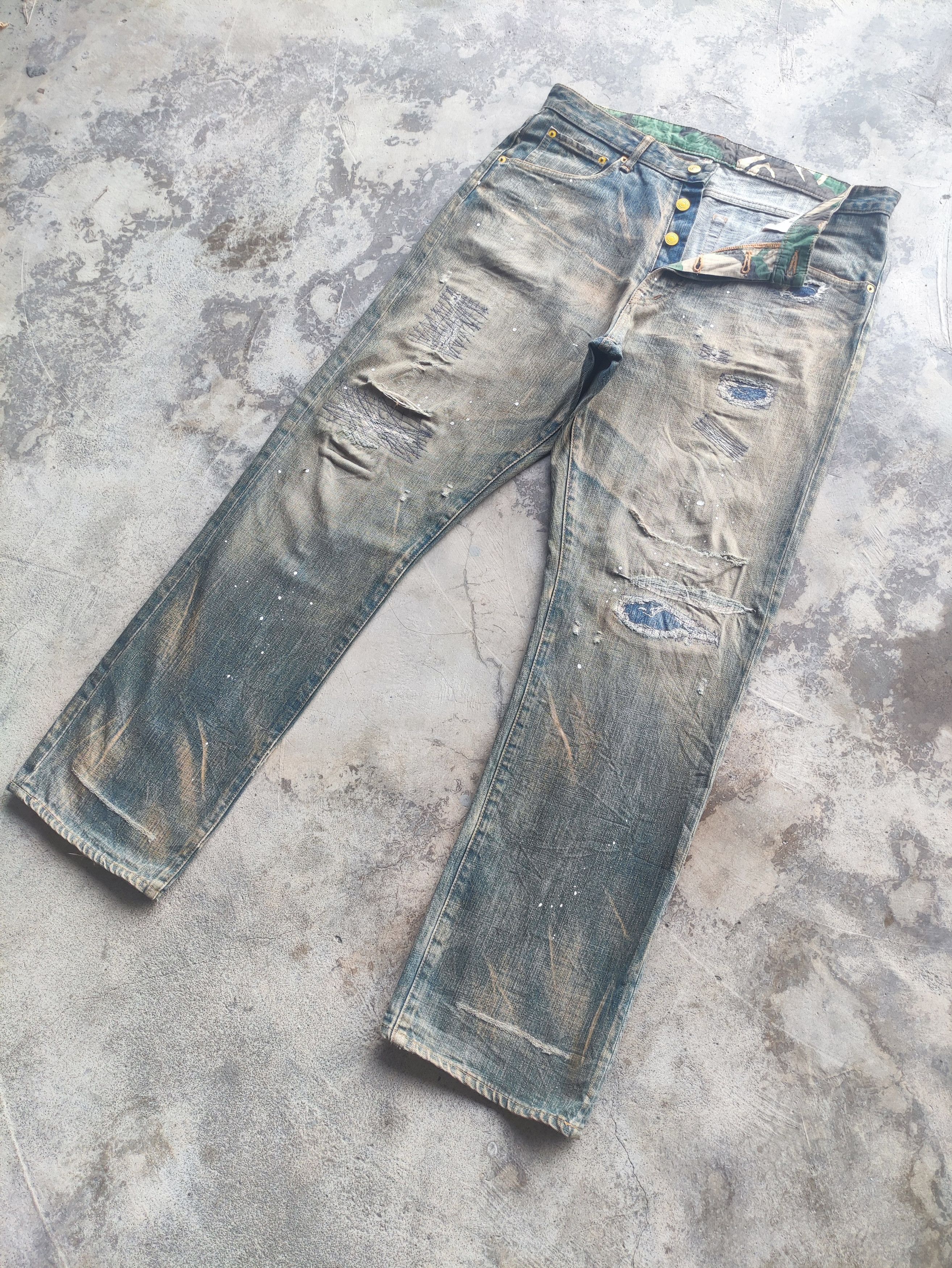 Japanese Brand Vintage Japanese Rusty Jeans Distressed Pants Denim W36 Size US 36 / EU 52 - 3 Thumbnail