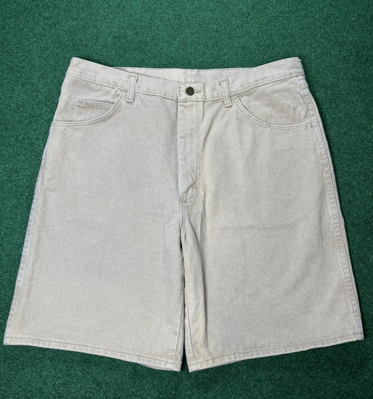 Vintage × Wrangler Y2K Wrangler Tan Jorts Relaxed Fit Baggy Denim Shorts Size US 38 / EU 54 - 3 Thumbnail