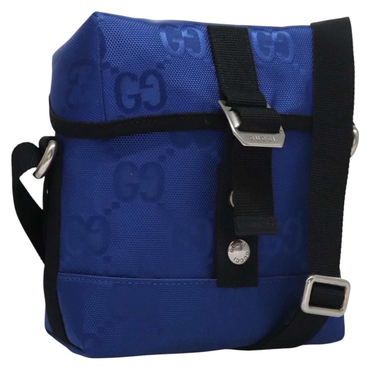 Gucci GG Canvas Shoulder Bag Blue, Women's
