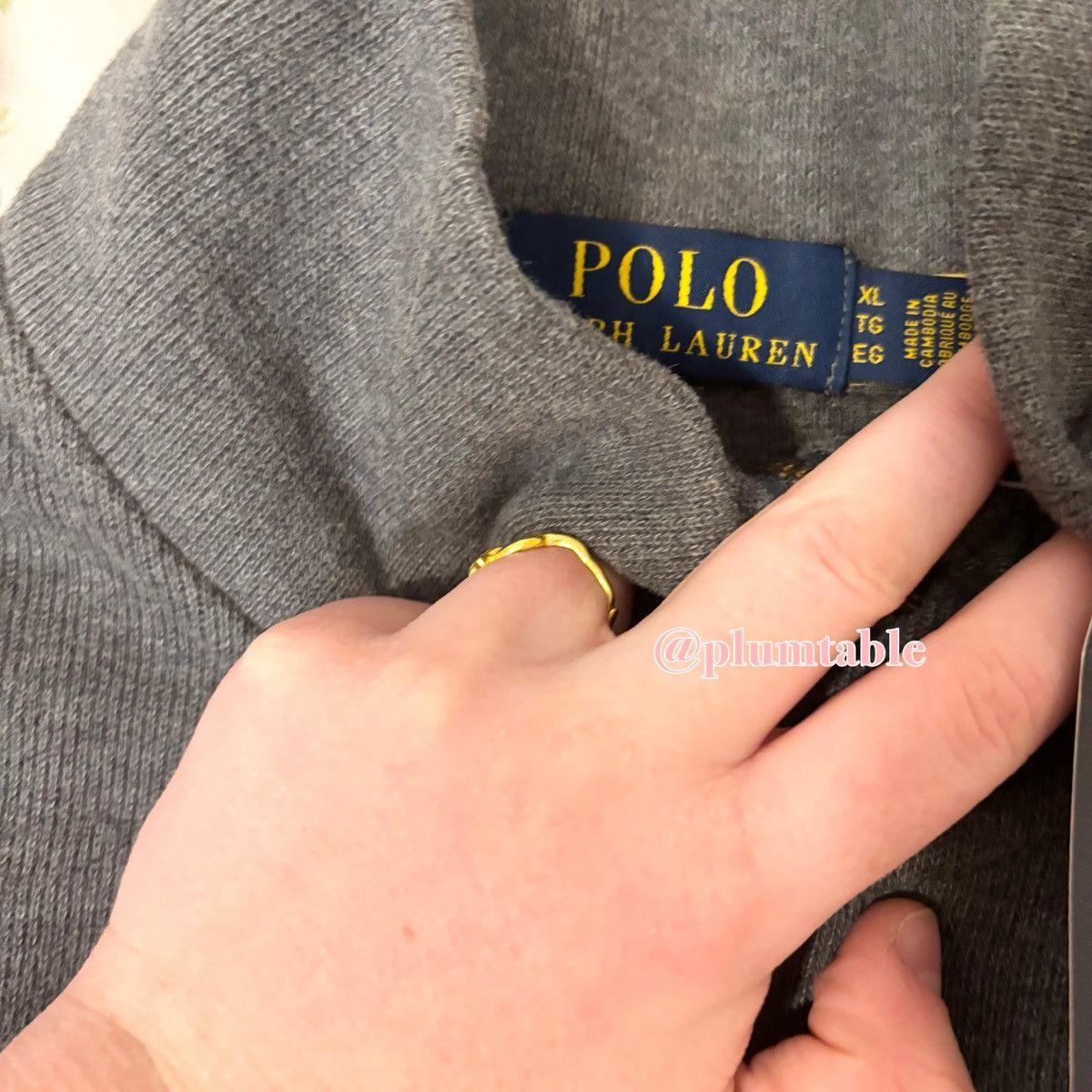 Polo Ralph Lauren 🎀༉‧₊˚. NWT Men's Grey Ralph Lauren Quarter Zip Size US XL / EU 56 / 4 - 3 Thumbnail