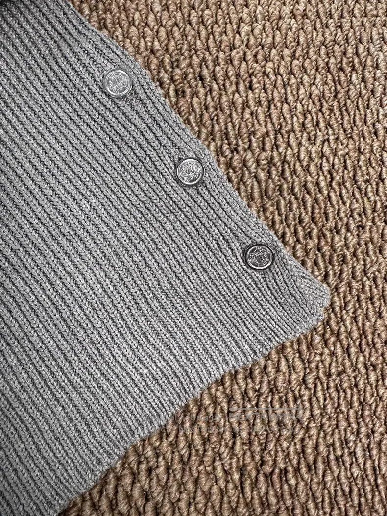 Hermes Hermes Margiela Era Silk Side Button Knit Top - Grey Size XS / US 0-2 / IT 36-38 - 5 Thumbnail