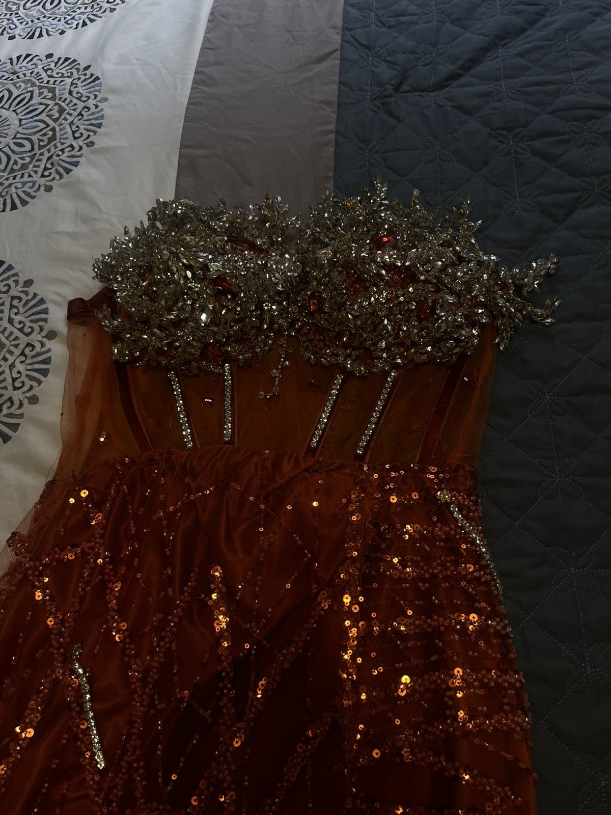 Other Orange Prom Dress Size M / US 6-8 / IT 42-44 - 2 Thumbnail