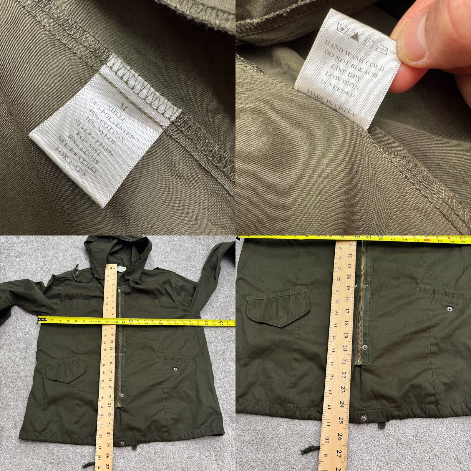 Citizen Modern Citizen Hoodie Parka Jacket Womens Medium Olive Green Full Zip Size M / US 6-8 / IT 42-44 - 8 Thumbnail