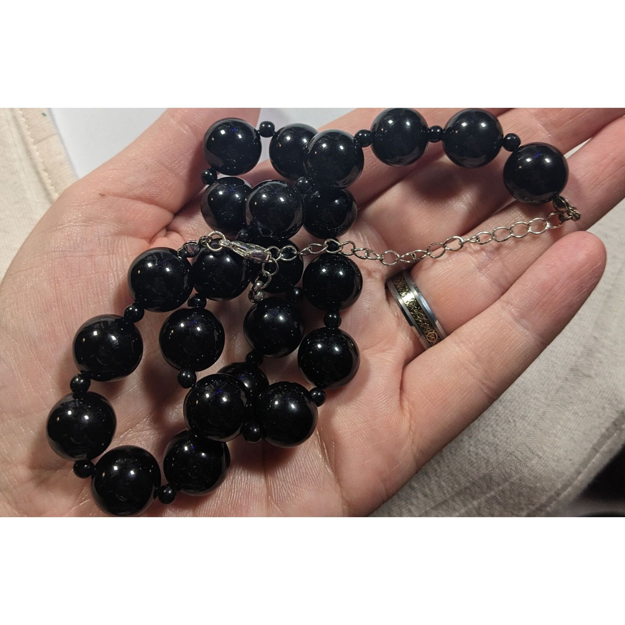 Other Classic Retro Chunky Black Beaded Necklace Size ONE SIZE - 4 Thumbnail