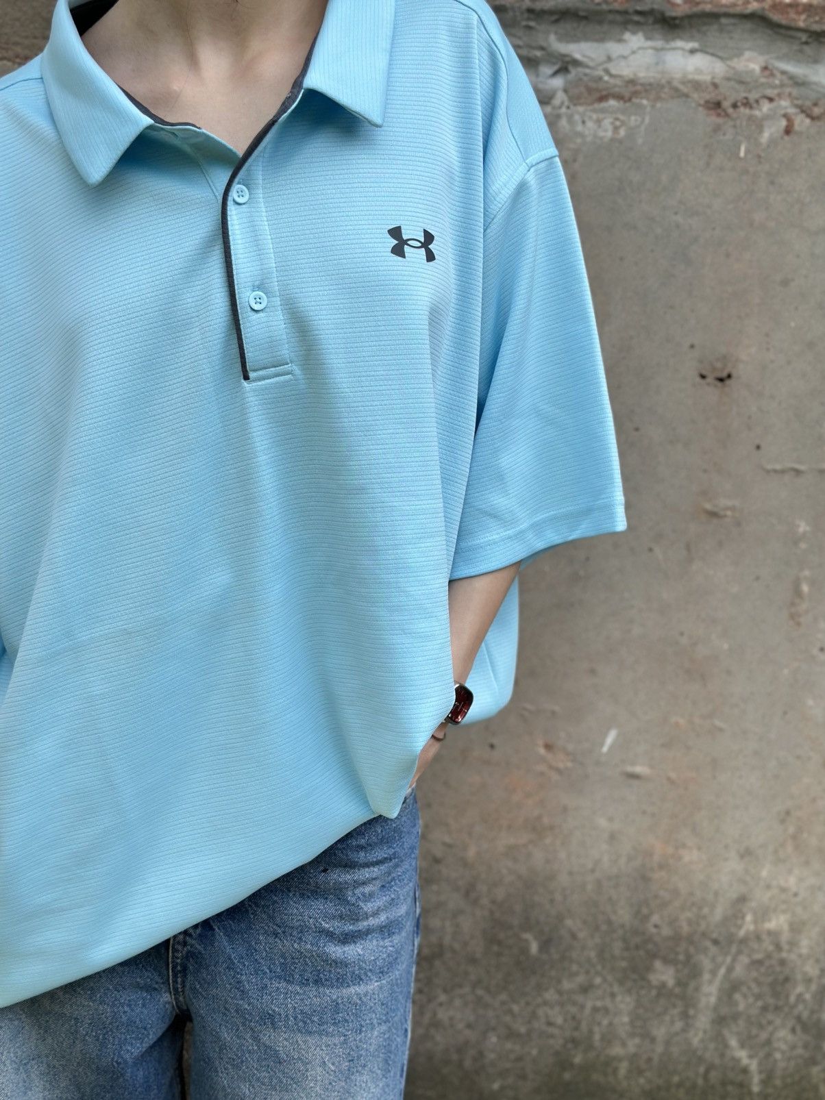 Under Armour VTG Under Armour Polo Light Blue Size XXL Y2K 00s USA Hype Size US XXL / EU 58 / 5 - 4 Thumbnail
