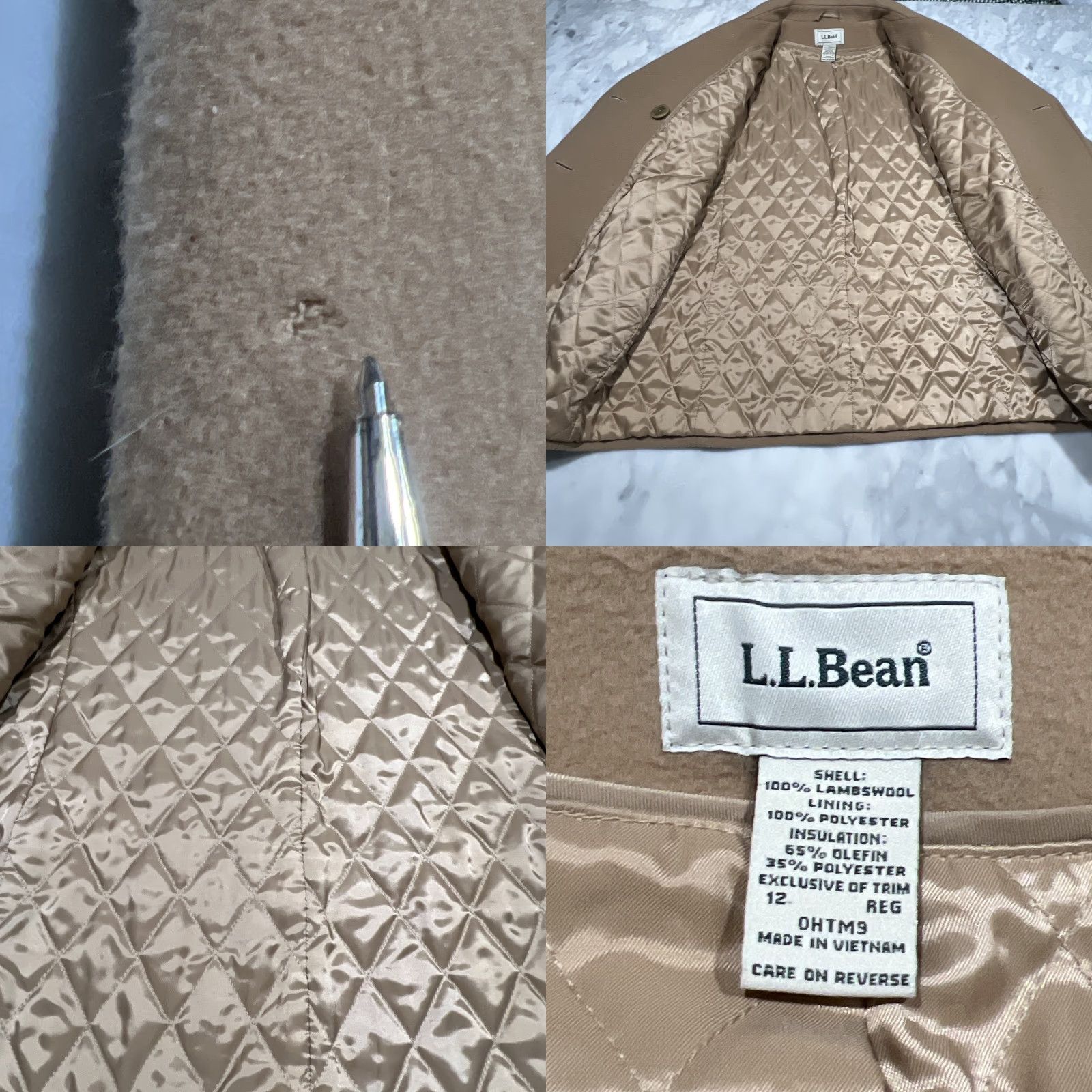 Vintage VINTAGE LL Bean Lambswool Classic Coat Women 12 Mid Length Jacket Lined Warm Pockets Size XL / US 12-14 / IT 48-50 - 8 Thumbnail
