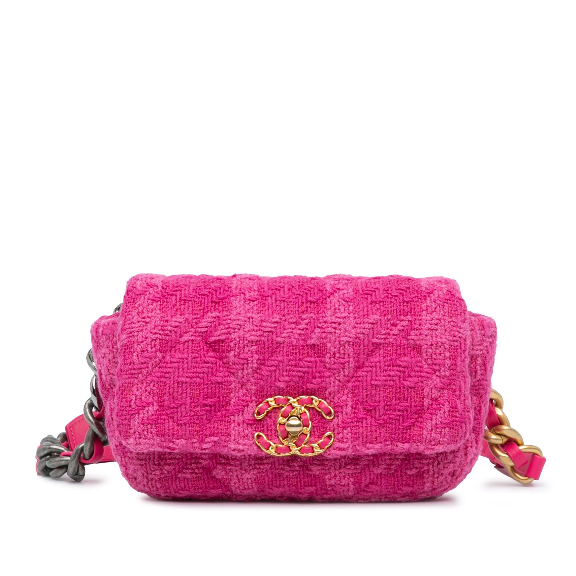 Chanel Chanel Tweed 19 Belt Bag Pink Size ONE SIZE - 1 Thumbnail