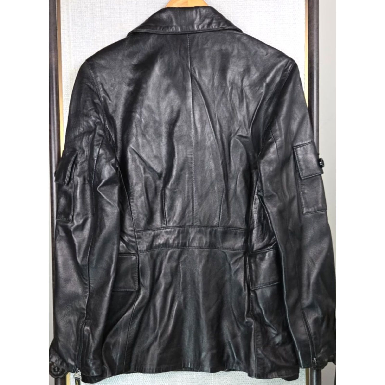 Avirex AVirex Women's Leather Jacket Button Front Made in USA Black Buttery Soft Leather Jacket Size M / US 6-8 / IT 42-44 - 7 Thumbnail