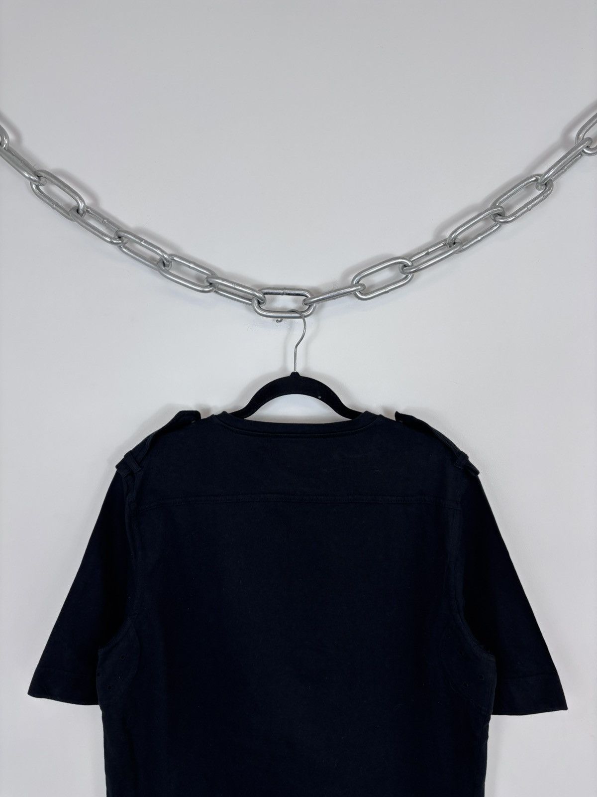 Prada Prada Red Tab Men’s Shoulders Straps Black T-Shirt Tee Size US L / EU 52-54 / 3 - 16 Thumbnail