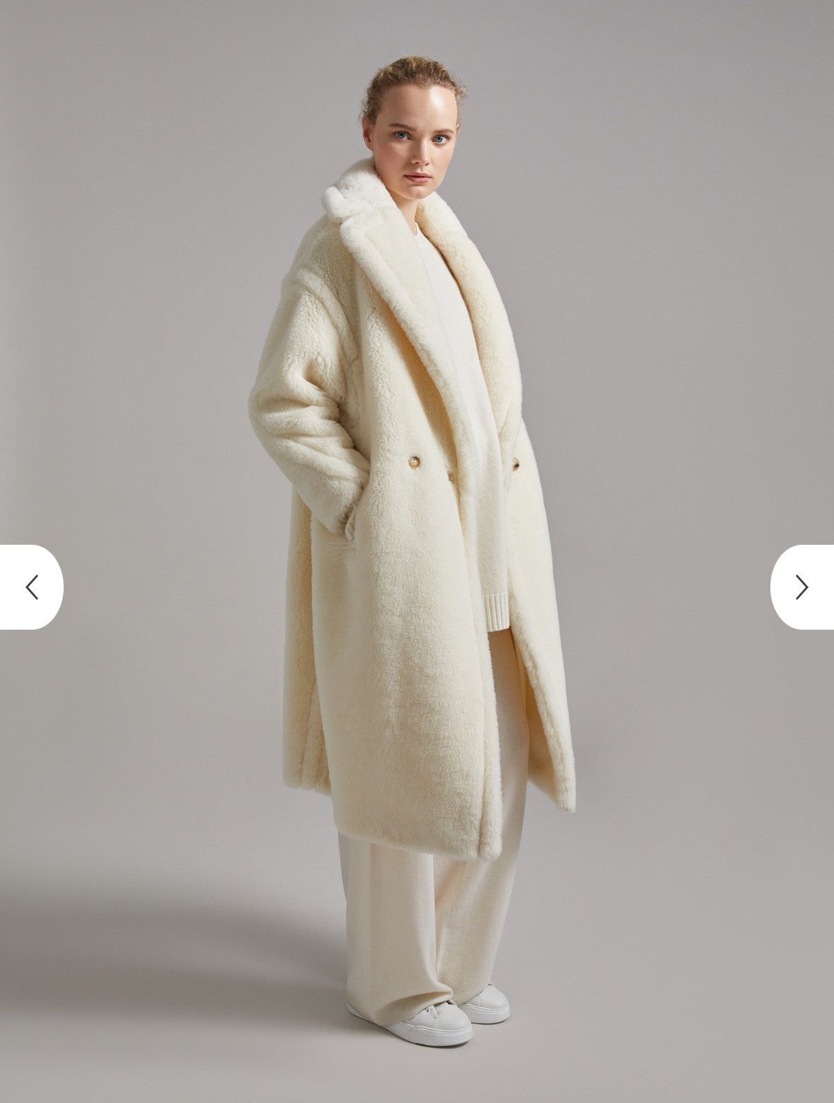 Max Mara White Teddy Bear Icon Coat Size S / US 4 / IT 40 - 2 Thumbnail