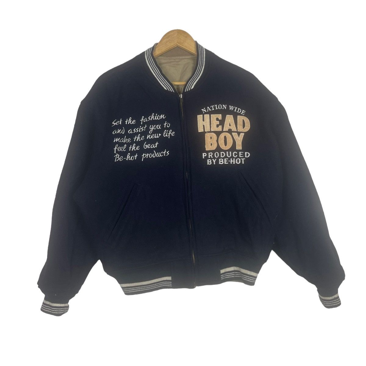 Japanese Brand JAPANASE!! Be-Hot Factory Reversible Varsity Jacket Size US M / EU 48-50 / 2 - 1 Thumbnail