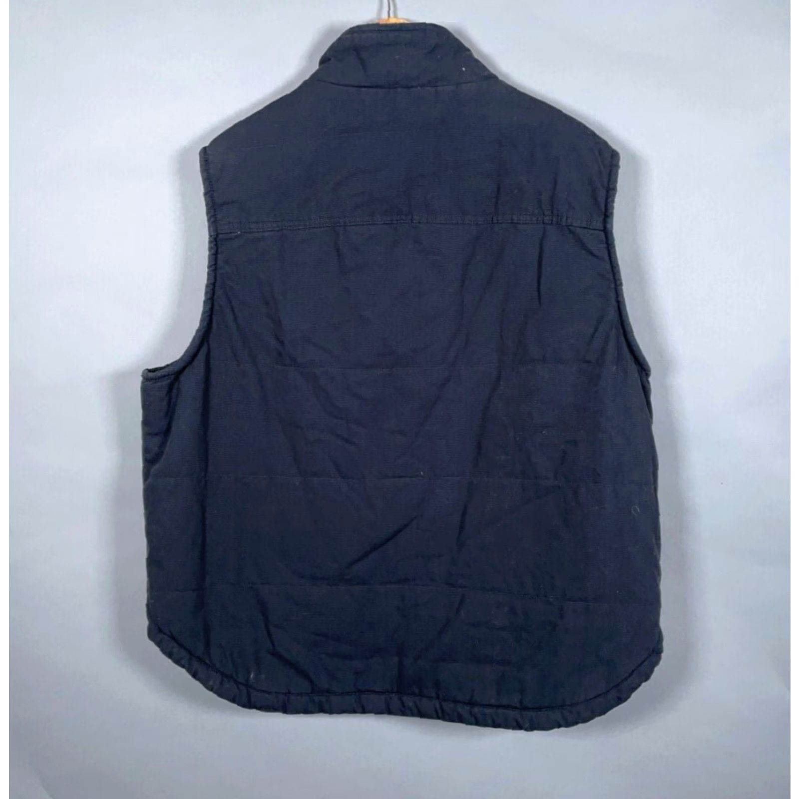 Lee Lee Vest Black Canvas Sherpa Lined Full Zip Pockets Adult XL Mens 90s Grunge Outdoor Workwear Jacket/Coat Style: Vest Size US XL / EU 56 / 4 - 3 Thumbnail