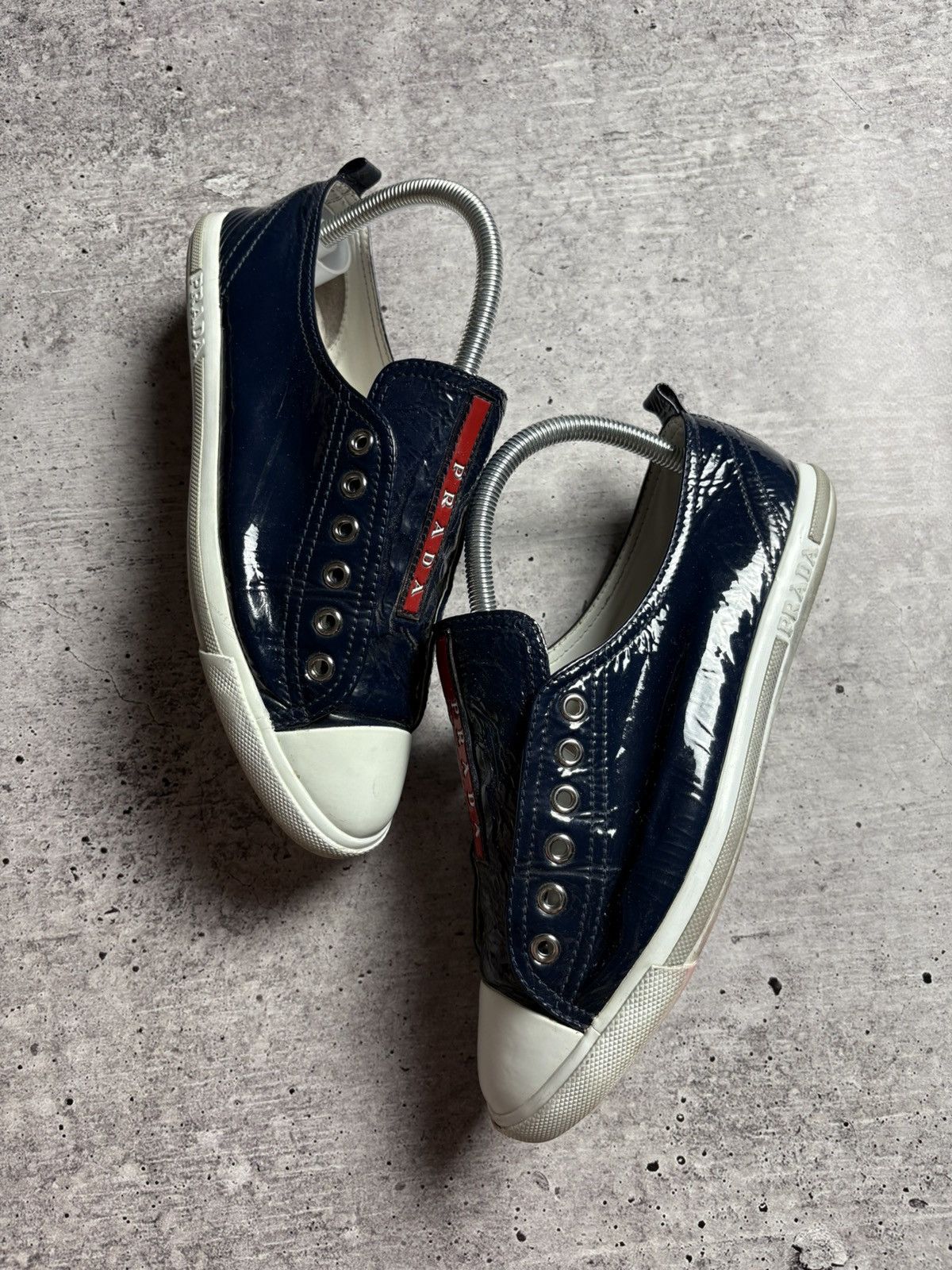 Prada Vintage Prada Leather Sneakers Size US 5.5 / EU 38 - 3 Thumbnail