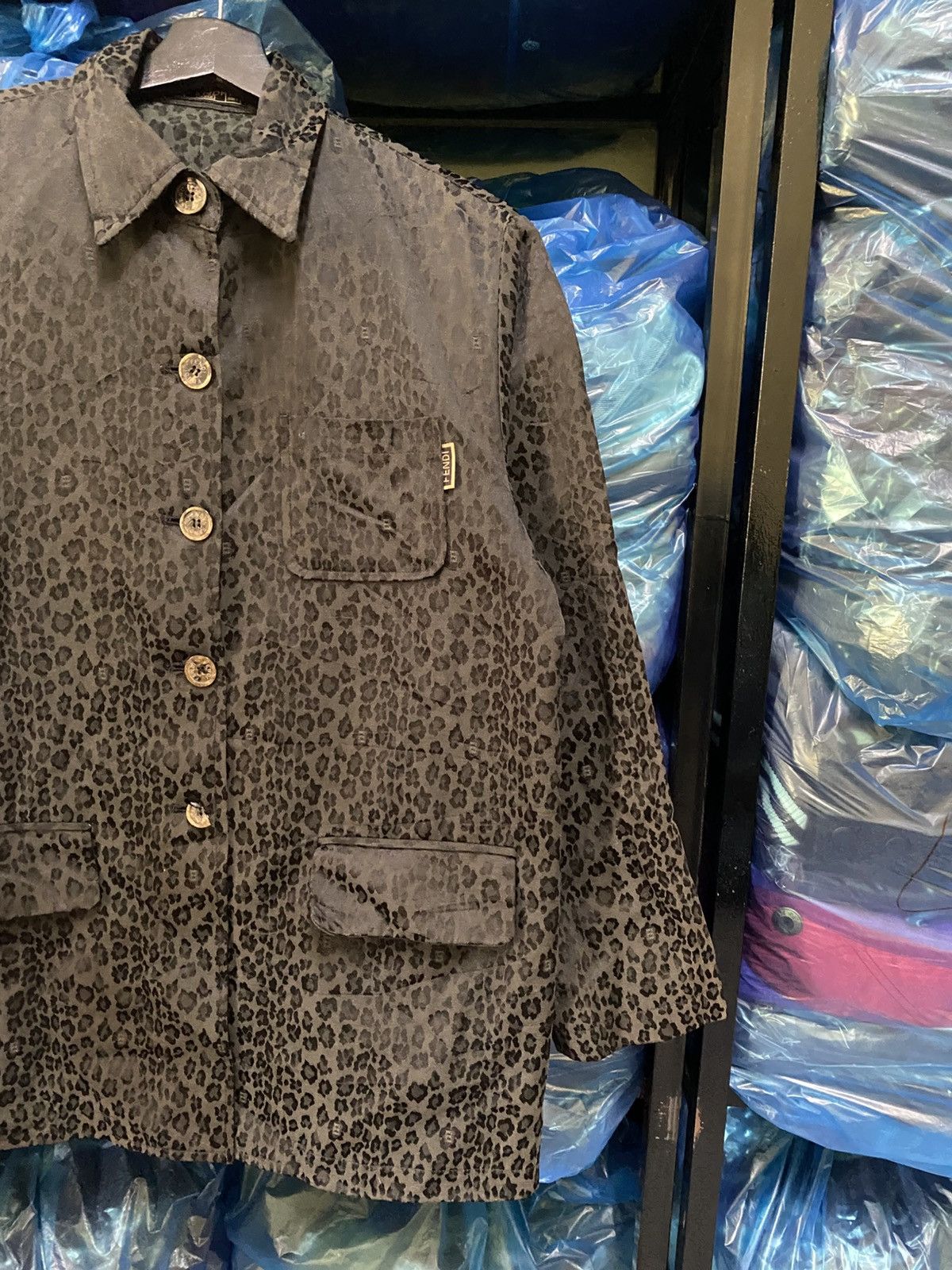 Fendi VINTAGE FENDI LEOPARD MONOGRAM JACKET Size US M / EU 48-50 / 2 - 4 Thumbnail