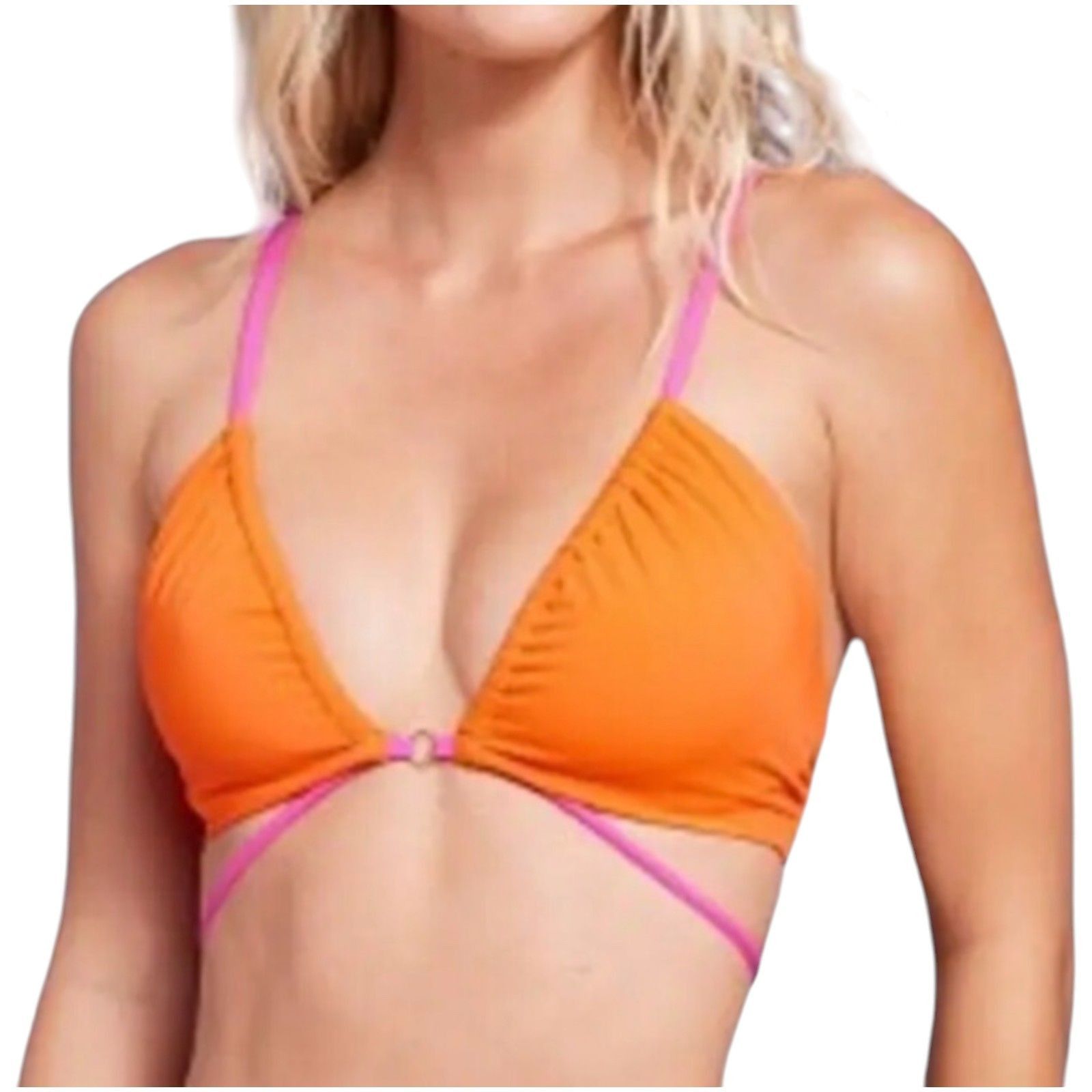 Other Shade & Shore - Women's Strappy Ring Detail Bikini Top - Ora Size ONE SIZE - 1 Thumbnail