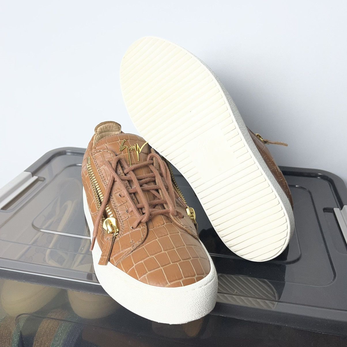 Giuseppe Zanotti Giuseppe Zanotti Derapage Moc-Croc Double-Zip Sneakers Size US 7.5 / EU 40-41 - 2 Thumbnail