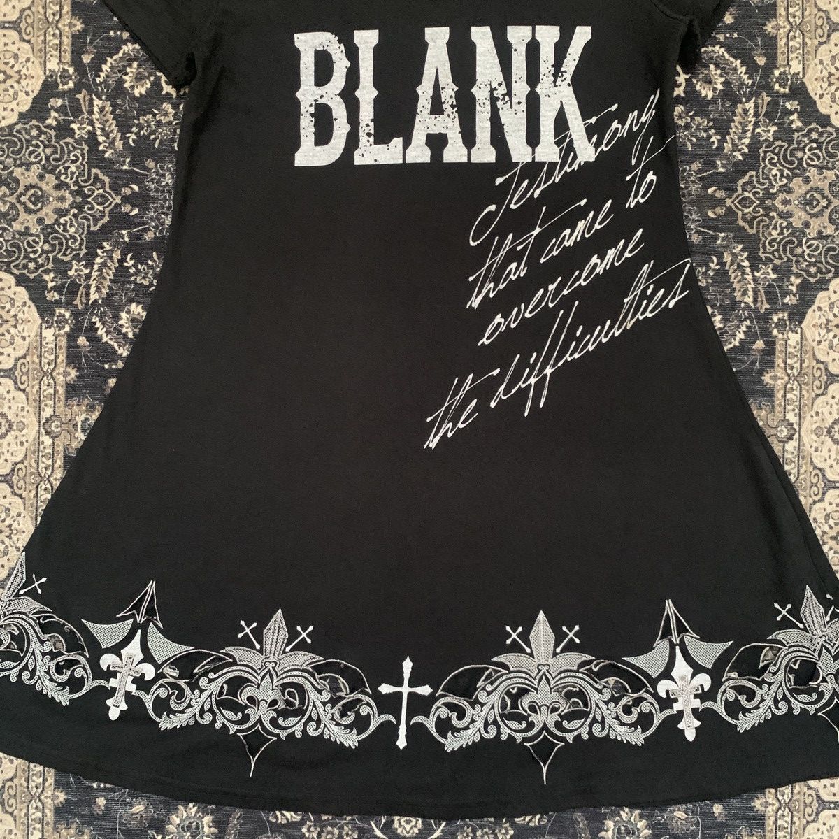 Other Y2K Emo Gothic Cross Pattern Ghost Of Harlem Midi Dress Size S / US 4 / IT 40 - 2 Thumbnail