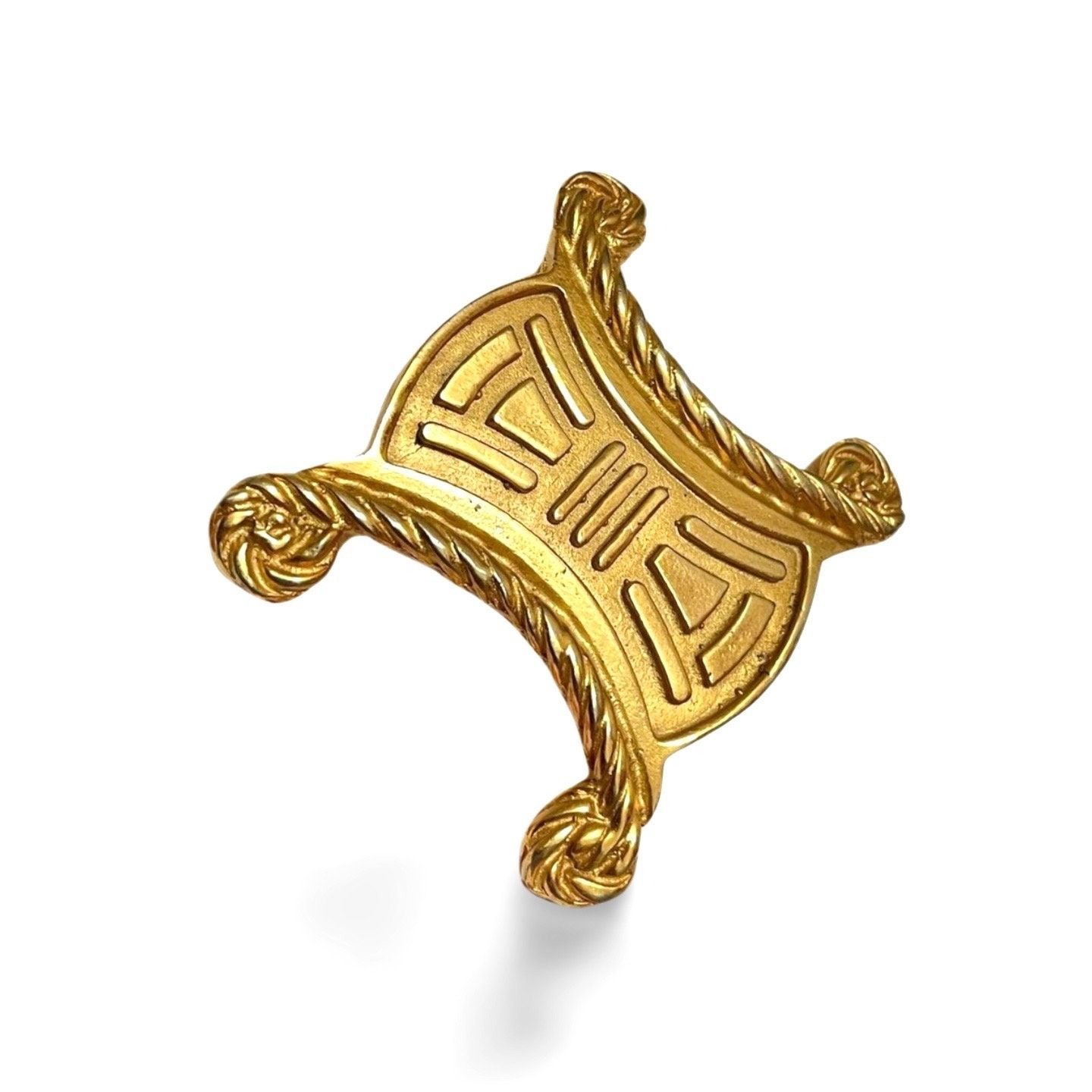 Celine Vintage Celine extra big golden triomphe brooch. Size ONE SIZE - 3 Thumbnail
