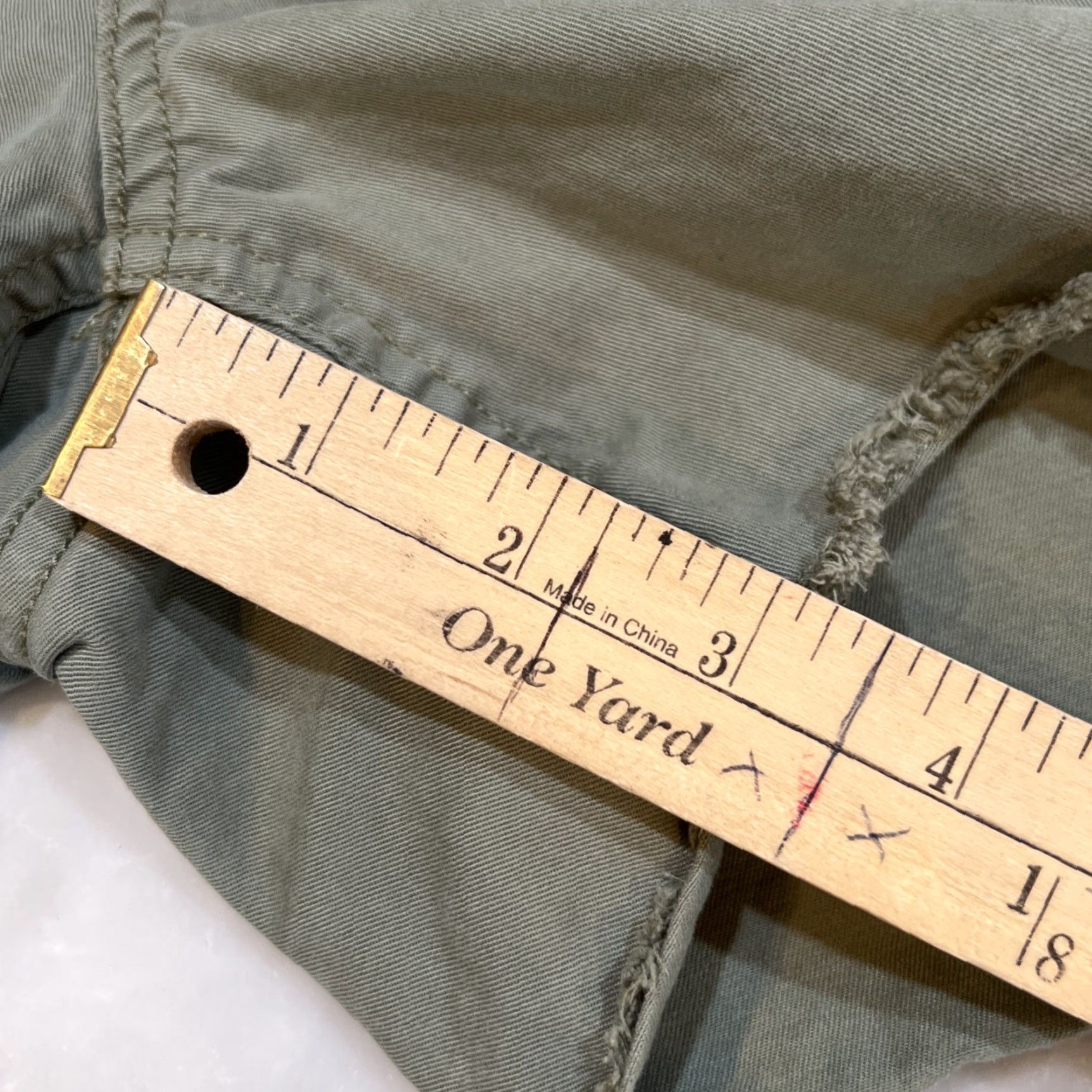 Vintage Carve Designs Women's Shorts Size 2 Sage Green Cut-Off Cotton Spandex Casual Activewear Size 26" / US 2 / IT 38 - 7 Thumbnail