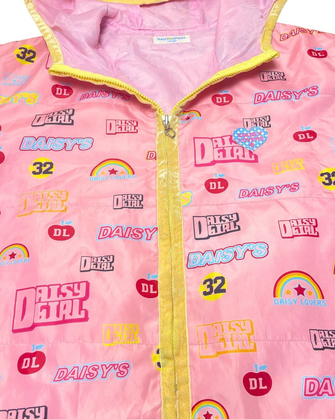Japanese Brand Daisy Lovers All-Over Print Hooded Windbreaker Size L / US 10 / IT 46 - 2 Thumbnail