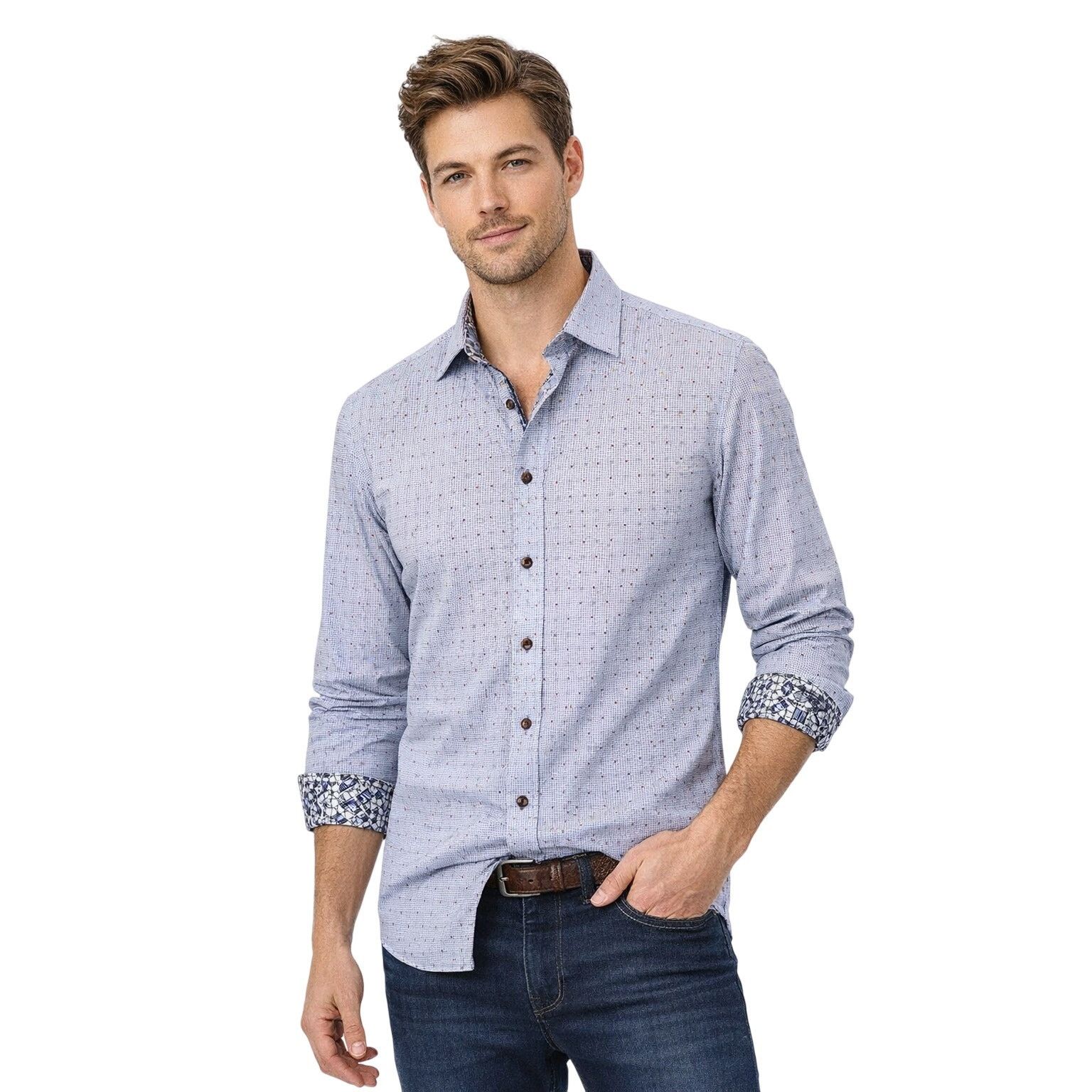 Robert Graham Robert Graham Modern American Tailored Fit Shirt - Size M Size US M / EU 48-50 / 2 - 1 Thumbnail