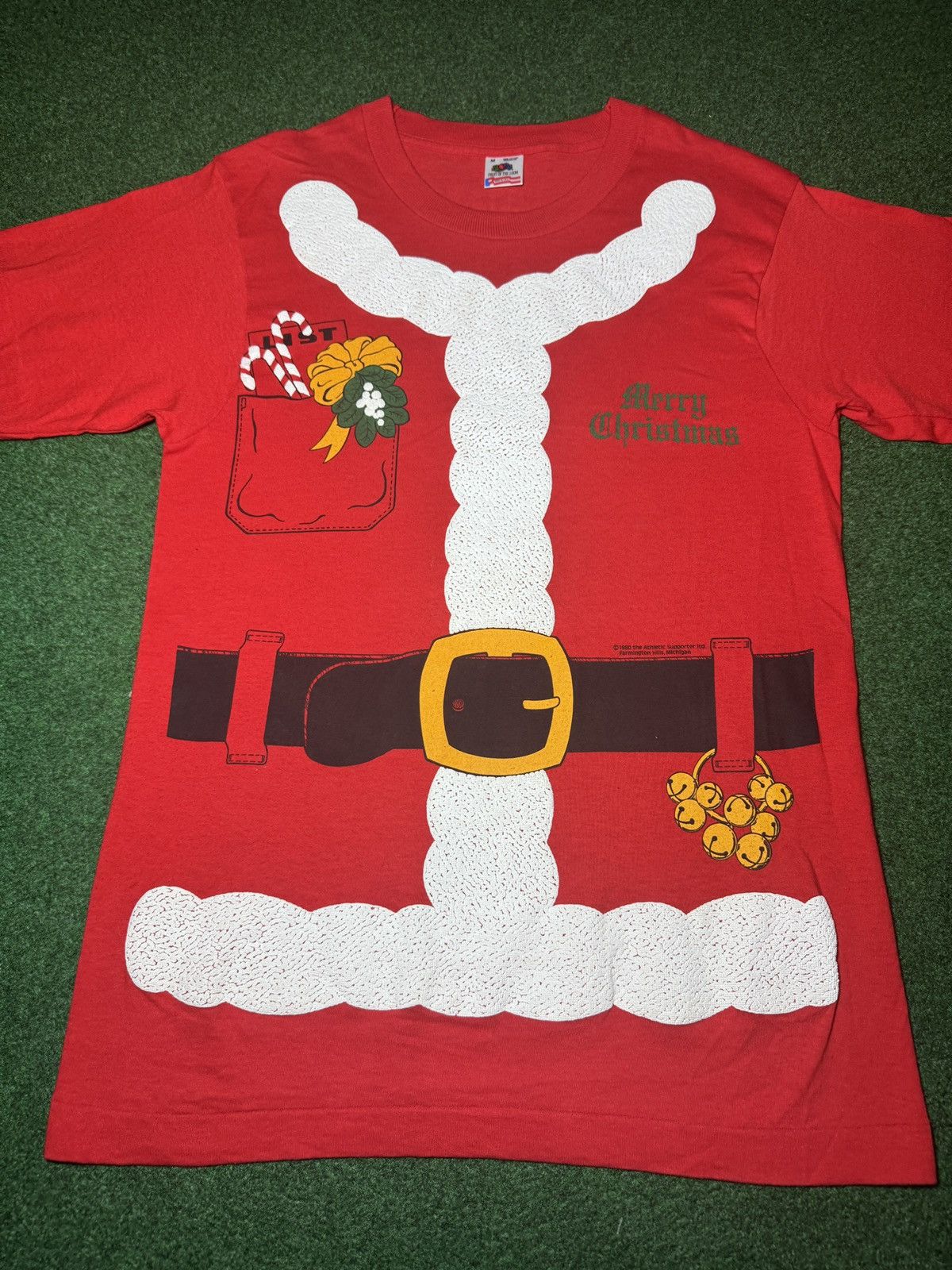 Vintage Vintage 80s 90s Christmas Medium Santa Claus 19x30 T Shirt Size US M / EU 48-50 / 2 - 2 Thumbnail