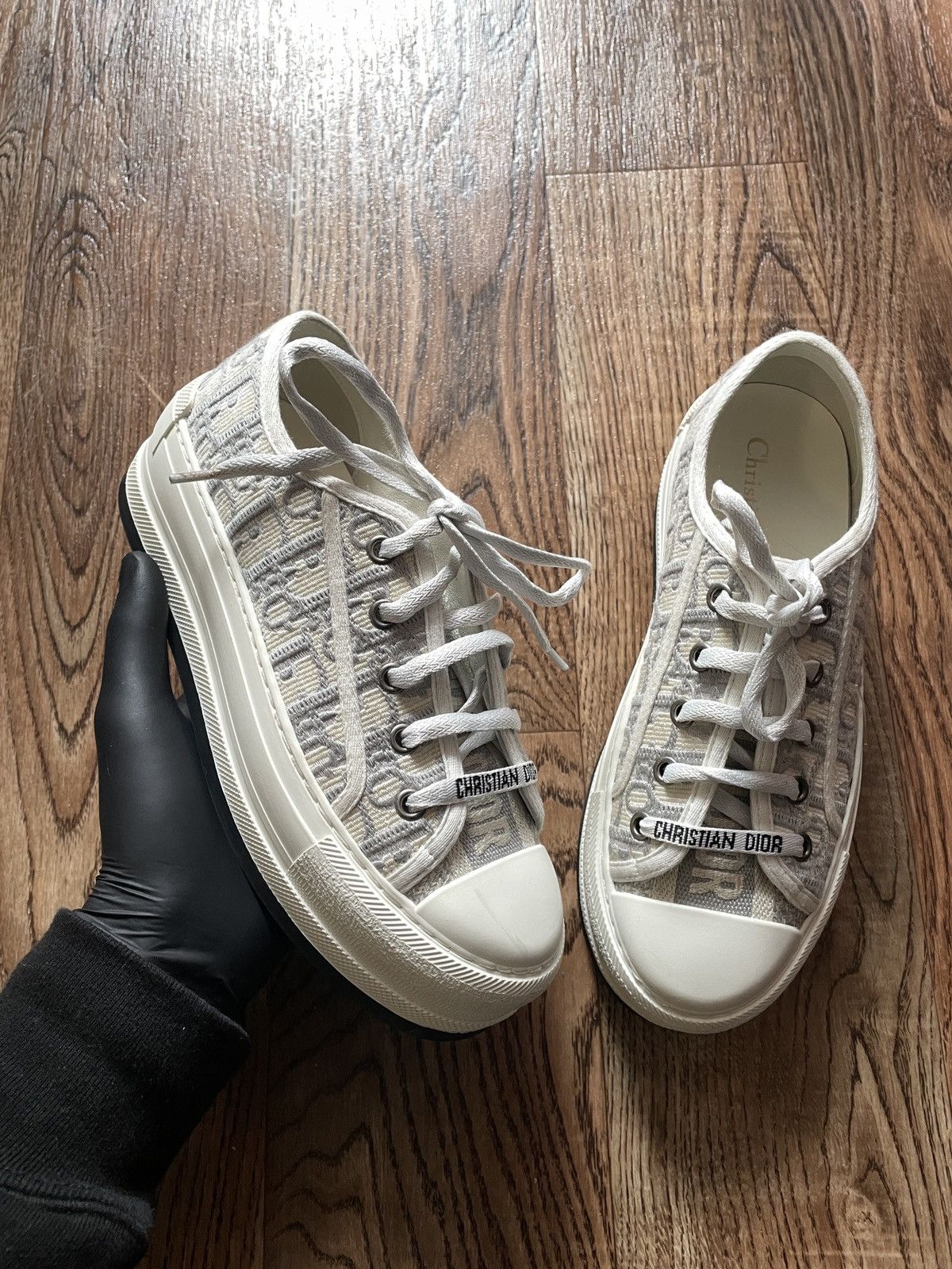 Christian Dior Monsieur CHRISTIAN DIOR - Walk'N'Dior Canvas Low-Top Sneakers Size US 5 / IT 35 - 1 Thumbnail