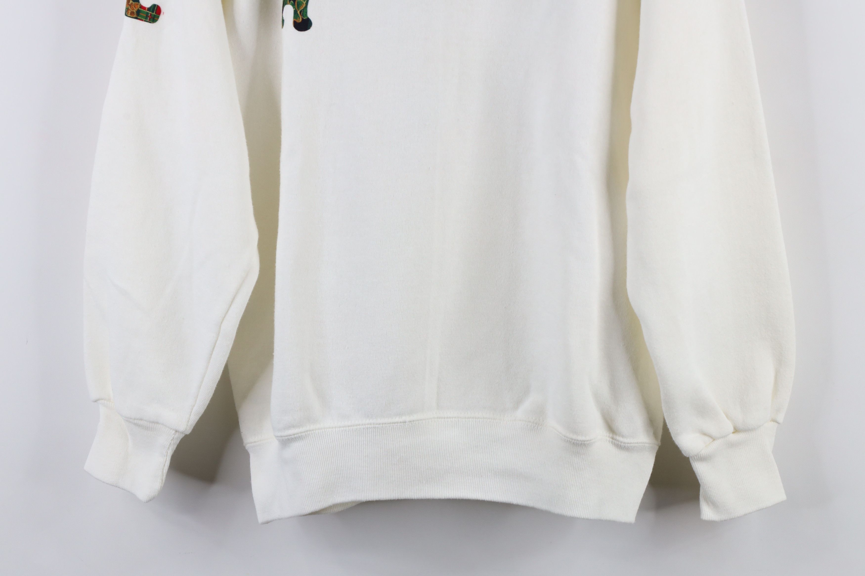 Vintage Vintage 90s Streetwear Moose Patch Sweatshirt White USA Size L / US 10 / IT 46 - 3 Thumbnail
