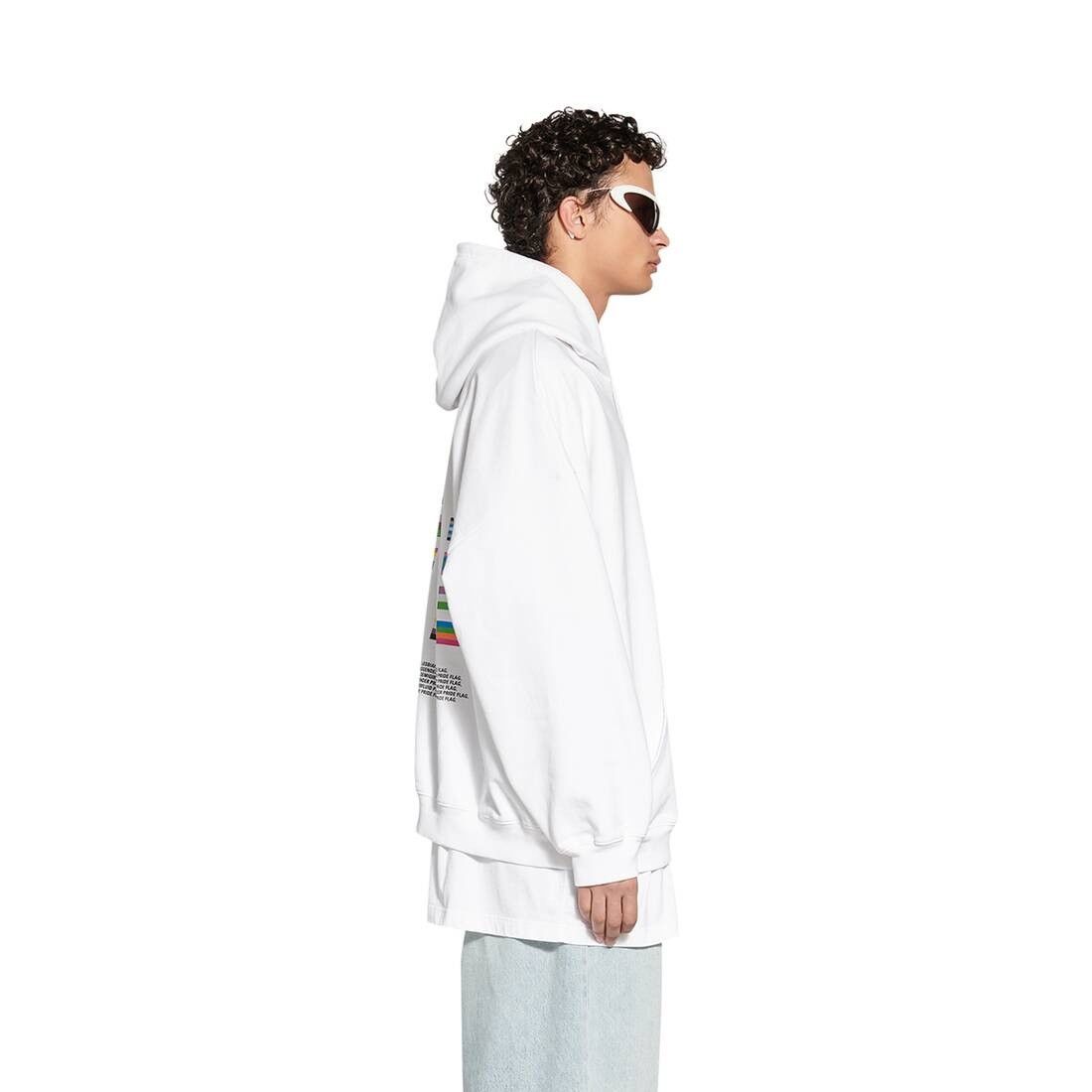 Balenciaga o1bcso1str0125 Pride 22 Hoodie Boxy Fit in White Size US XL / EU 56 / 4 - 3 Thumbnail
