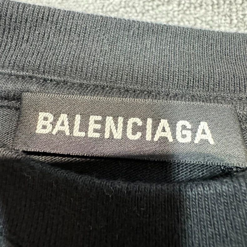 Balenciaga Balenciaga Printed black short-sleeved T-shirt Size US M / EU 48-50 / 2 - 6 Thumbnail