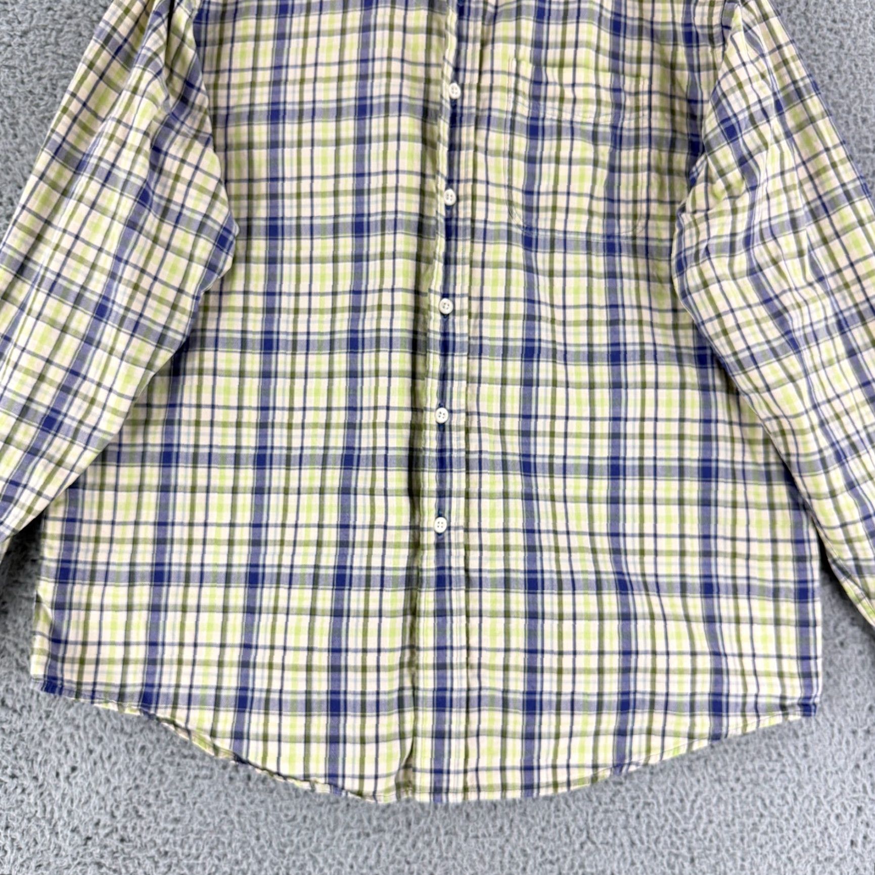 Vintage VINTAGE L.L. Bean Button-Down Shirt Mens Large Yellow Plaid Long Sleeve Cotton Shirt Mens Large Yellow Plaid Button-Up Cotton Size US L / EU 52-54 / 3 - 4 Thumbnail
