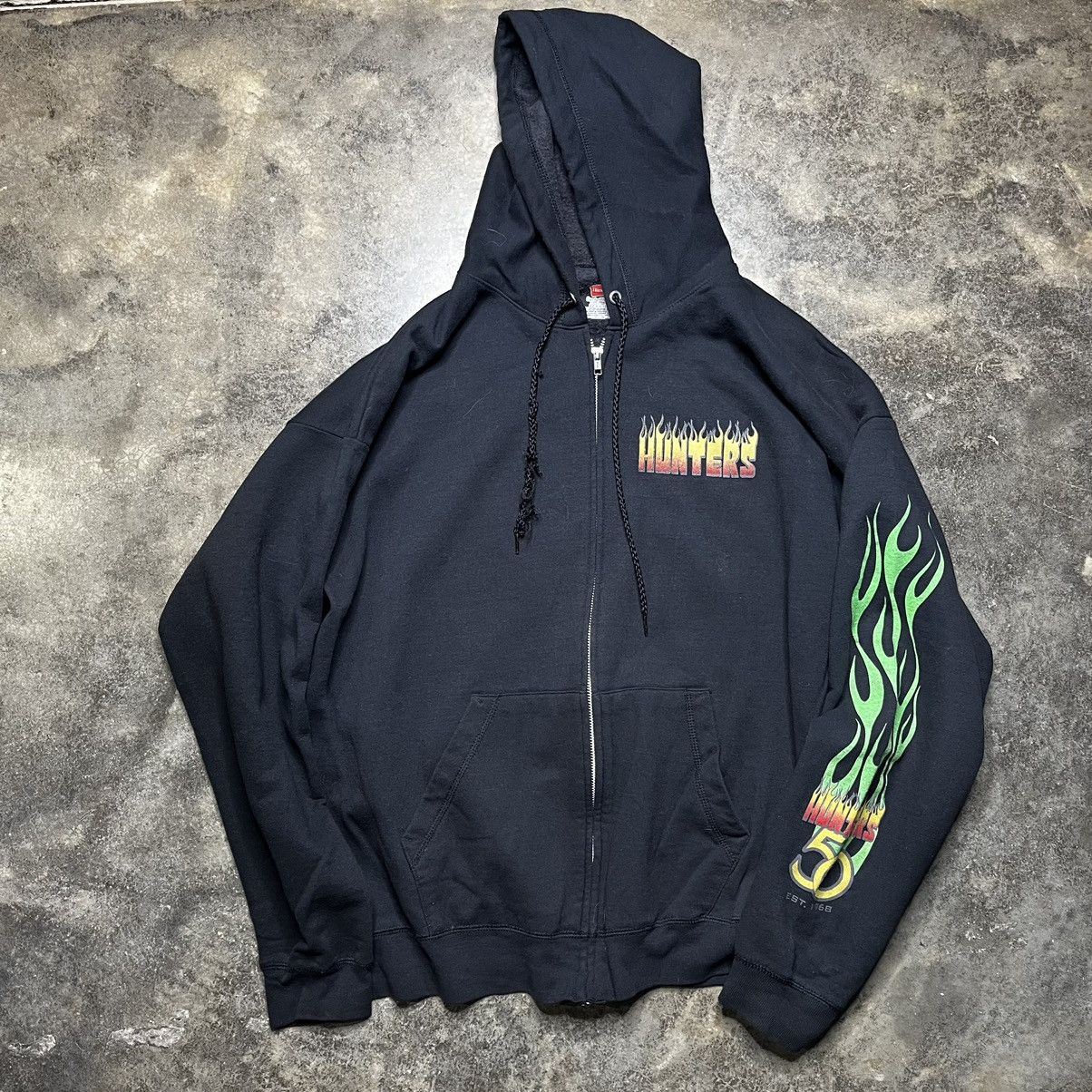 Vintage y2k custom car garage flame sleeve hoodie Size US XL / EU 56 / 4 - 3 Thumbnail