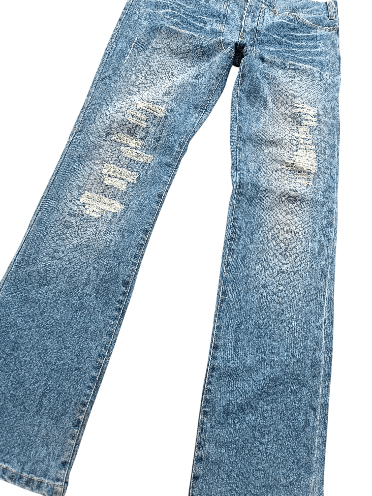 Japanese Brand × Jean RARE 🔥 Japanese Brand Snake Skin Distressed Jeans Size US 32 / EU 48 - 8 Thumbnail