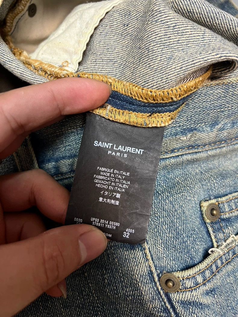 Saint Laurent Paris saint Laurent parisFall/Winter 14 D02 Four Cut Blue Washed Size US 31 - 4 Thumbnail