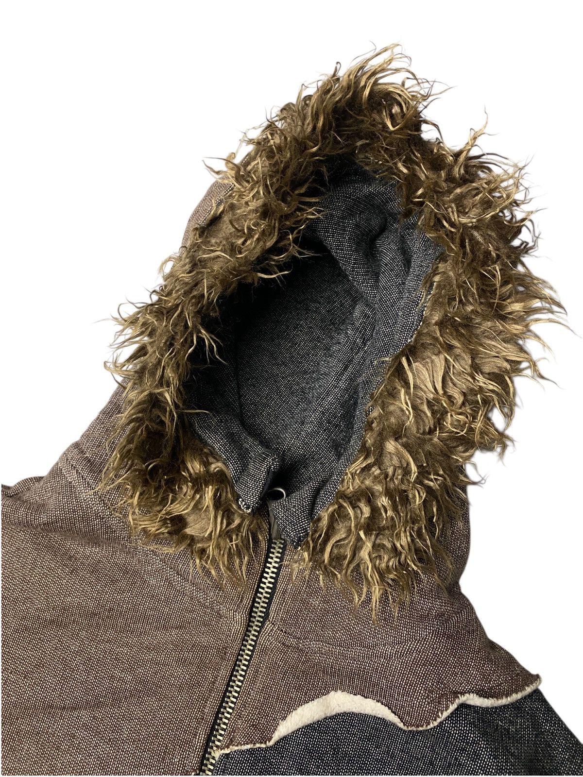 Le Grande Bleu (L.G.B.) 2000's Kittle 3 Tone Fur Hoodie Size US M / EU 48-50 / 2 - 2 Thumbnail