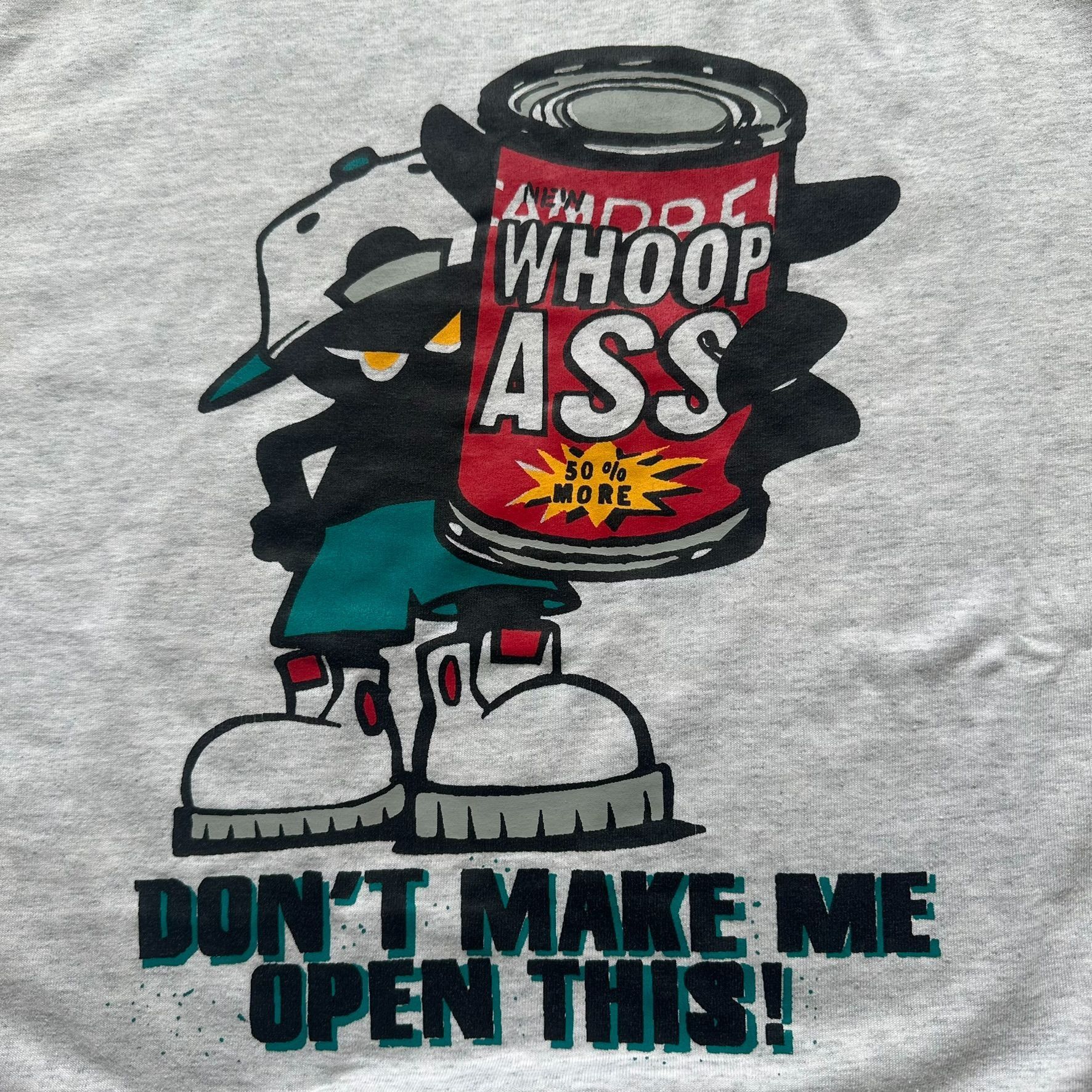 Fruit Of The Loom Vintage 90s Trashman Whoop Ass T-Shirt Skater Single Stitch Size US XL / EU 56 / 4 - 2 Thumbnail