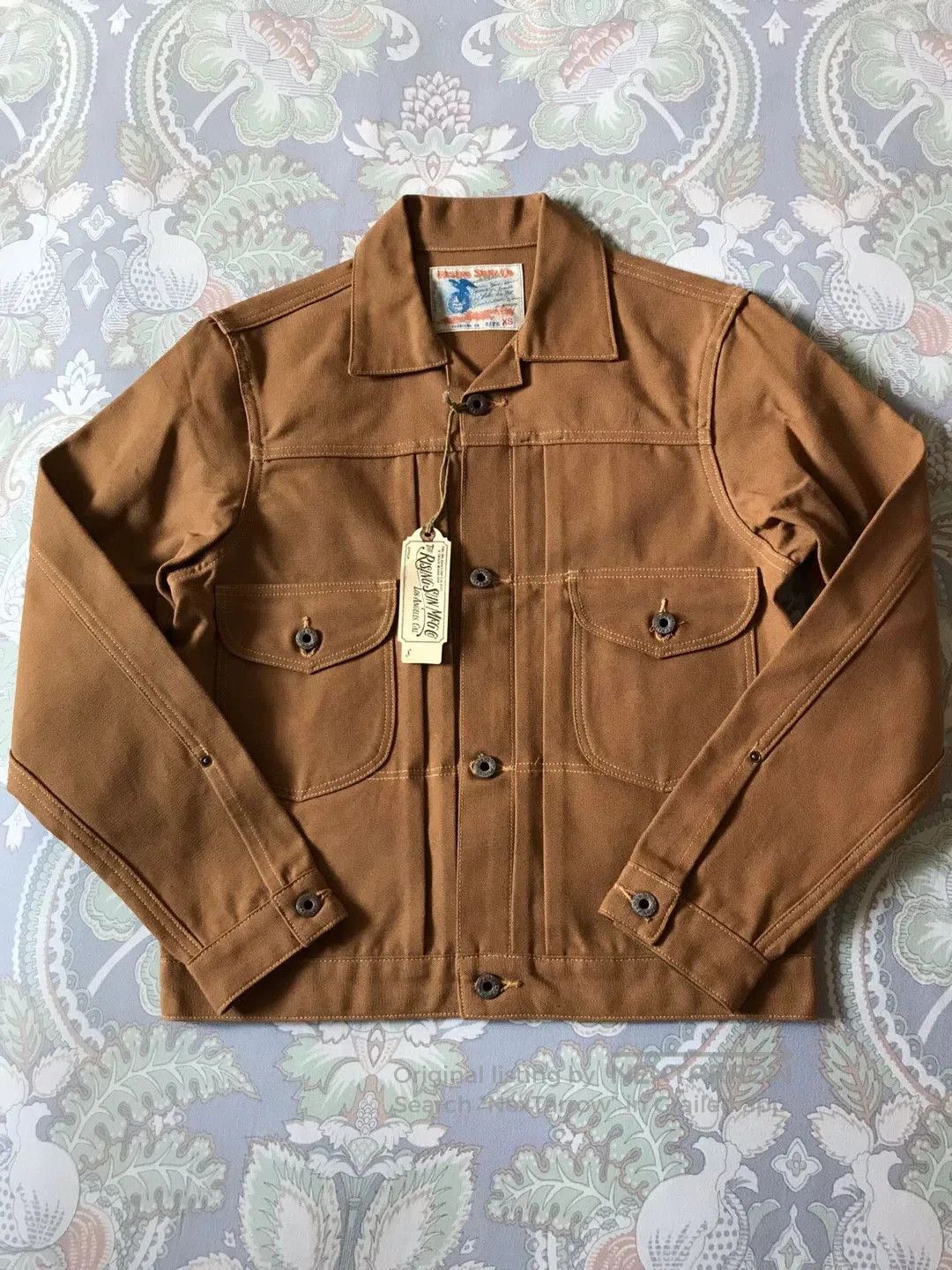 Rising Sun & Co. Rising Sun Canvas Work Jacket Brown XS. Size US XS / EU 42 / 0 - 1 Thumbnail