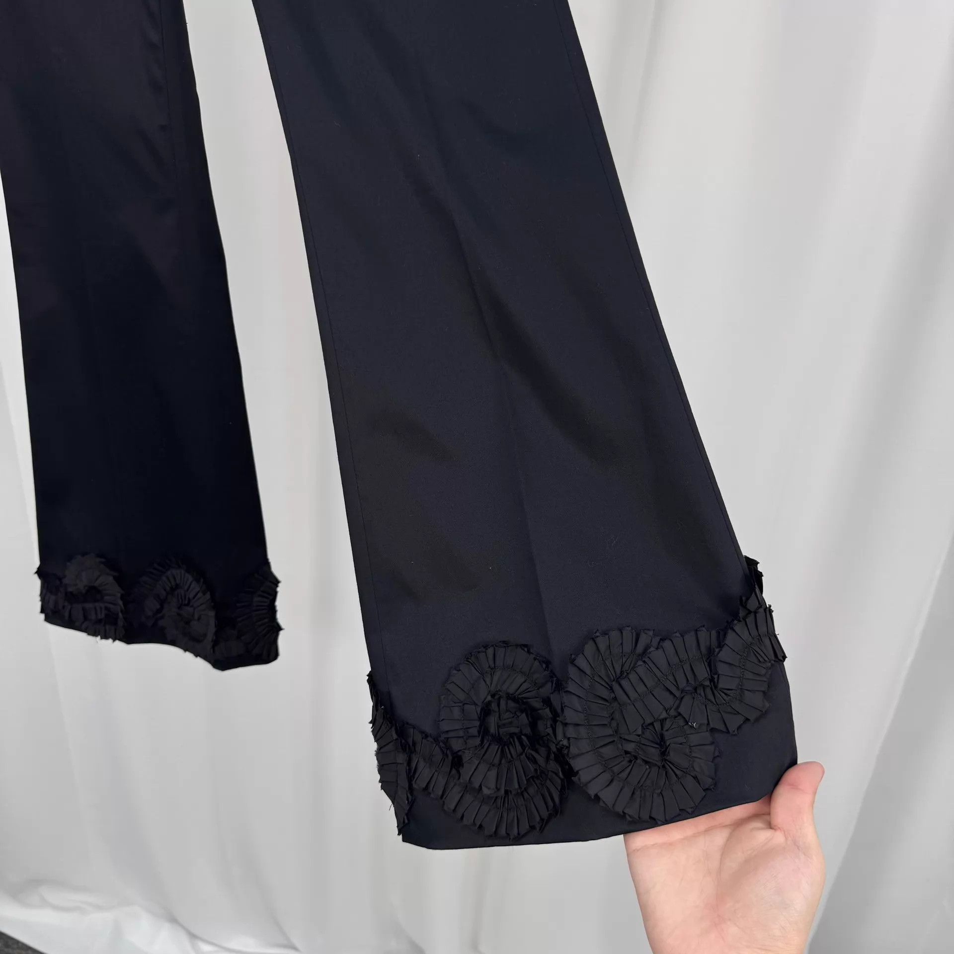 Miu Miu MIU MIU Lace-Trimmed Cuffs Casual Trousers 36 98 new Size 25" / US 0 / IT 36 - 4 Thumbnail