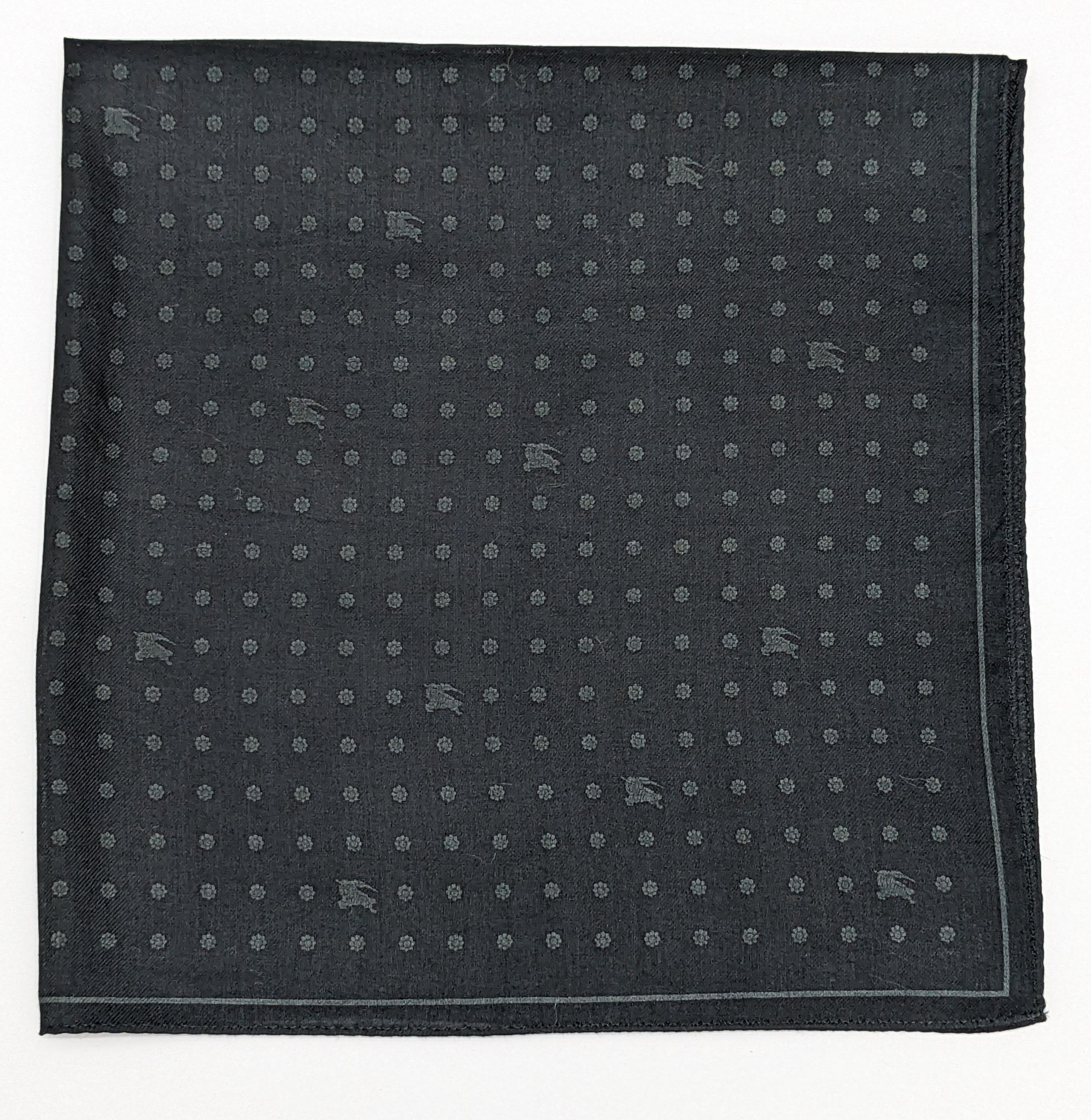 Burberry VINTAGE BURBERRY BLACK JACQUARD MONOGRAM HANDKERCHIEF Size ONE SIZE - 1 Thumbnail