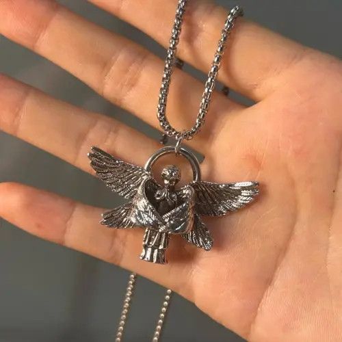 Jewelry Angel Necklace Punk Chain Size ONE SIZE - 5 Thumbnail