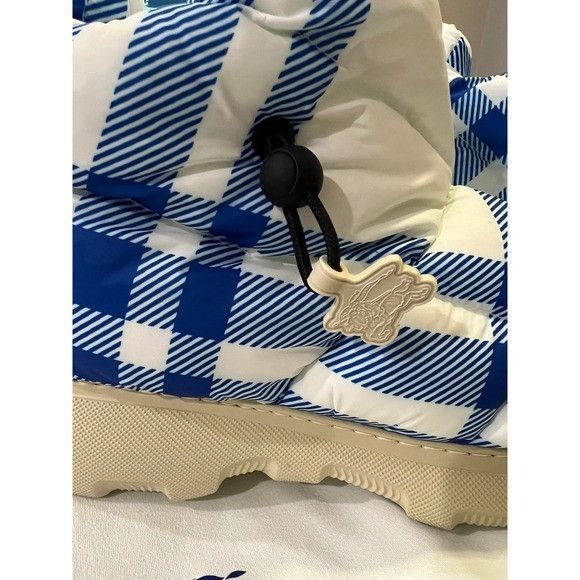 Burberry Burberry AMF Pillow Boot Blue Check Ankle Booties NWT Size US 10 / EU 43 - 5 Thumbnail