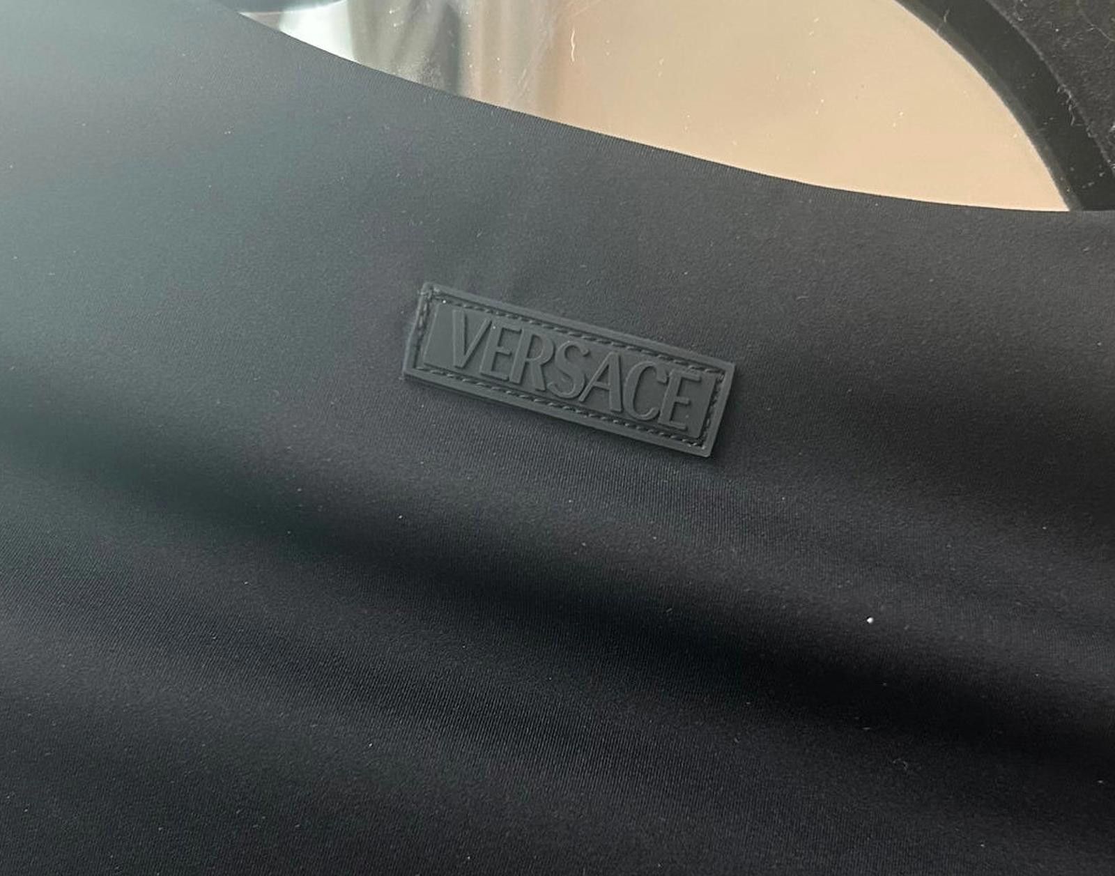 Versace Versace Black Long Sleeve Crop Top Size S Size S / US 4 / IT 40 - 1 Thumbnail