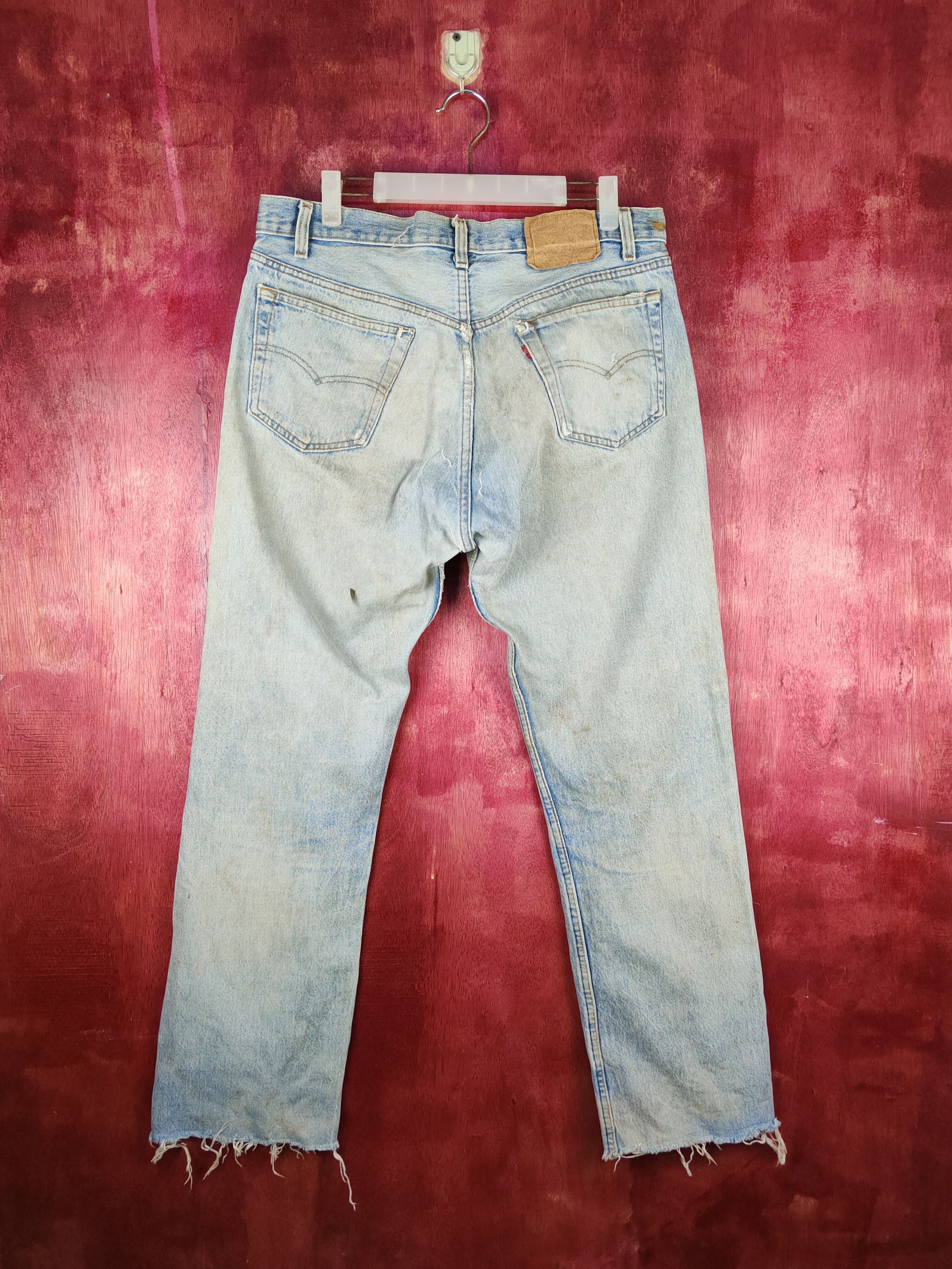 Levi's vintage Levi's Blue Distressed faded jeans Denim #S1594 Size US 35 - 8 Thumbnail