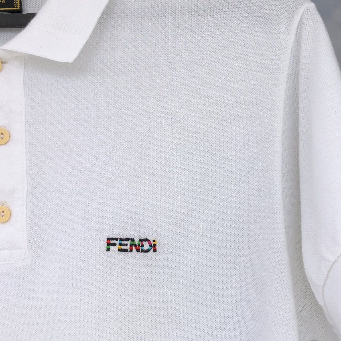 Fendi FENDI Multicolour Embroidery Logo Polo Tee Made In Italy Size US L / EU 52-54 / 3 - 3 Thumbnail