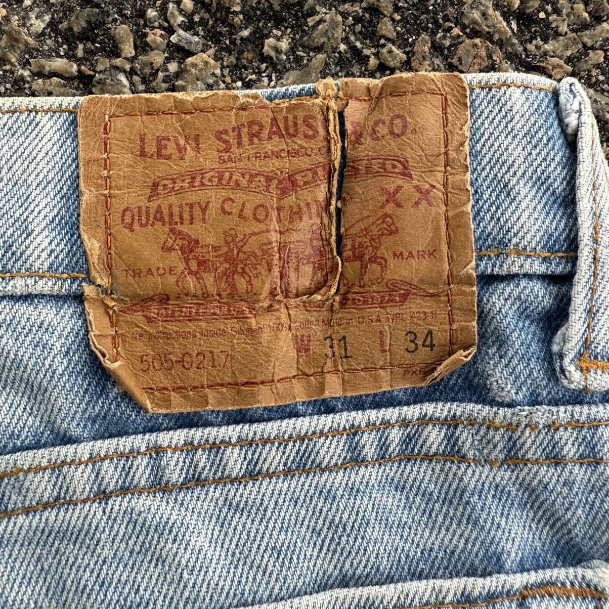 Levi's VINTAGE LEVI'S 505 90' STRAIGHT FADED JEAN DENIM PANTS Size US 30 / EU 46 - 14 Thumbnail