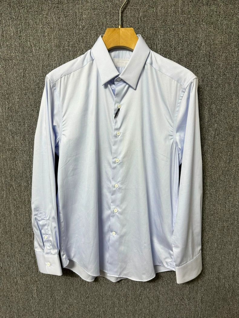 Prada Prada Size 39 Classic poplin cotton light blue casual long- Size US XXS / EU 40 - 1 Thumbnail