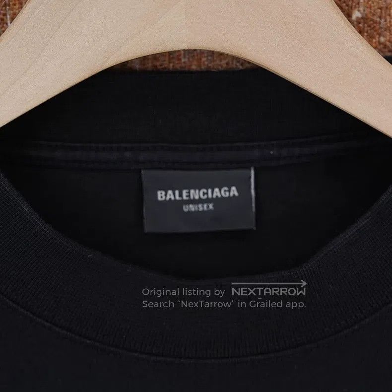 Balenciaga Balenciaga Black XL print label short-sleeve Size US S / EU 44-46 / 1 - 3 Thumbnail