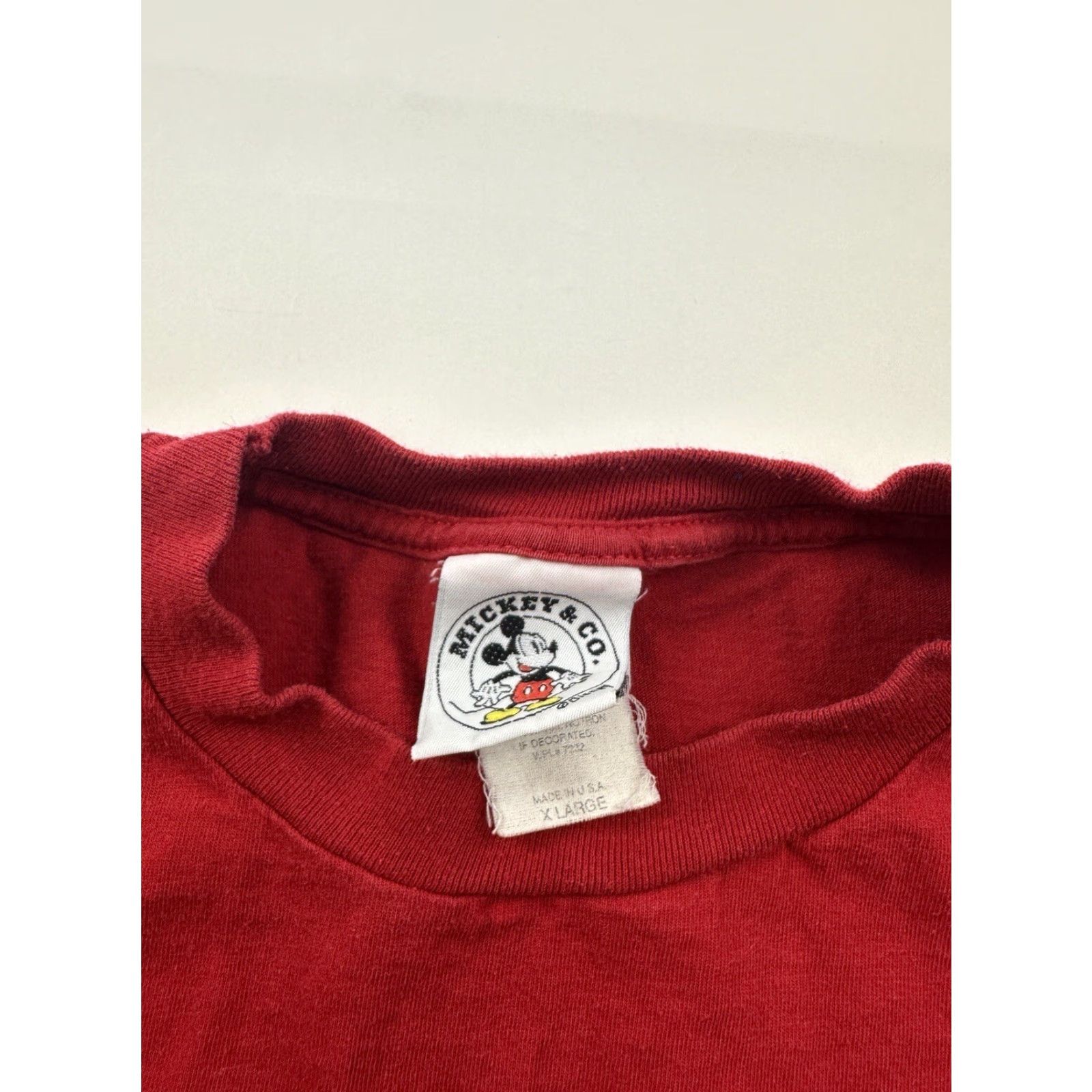 Disney VINTAGE Disney Mickey Mouse Shirt Adult XL Red Short Sleeve USA Size US XL / EU 56 / 4 - 3 Thumbnail