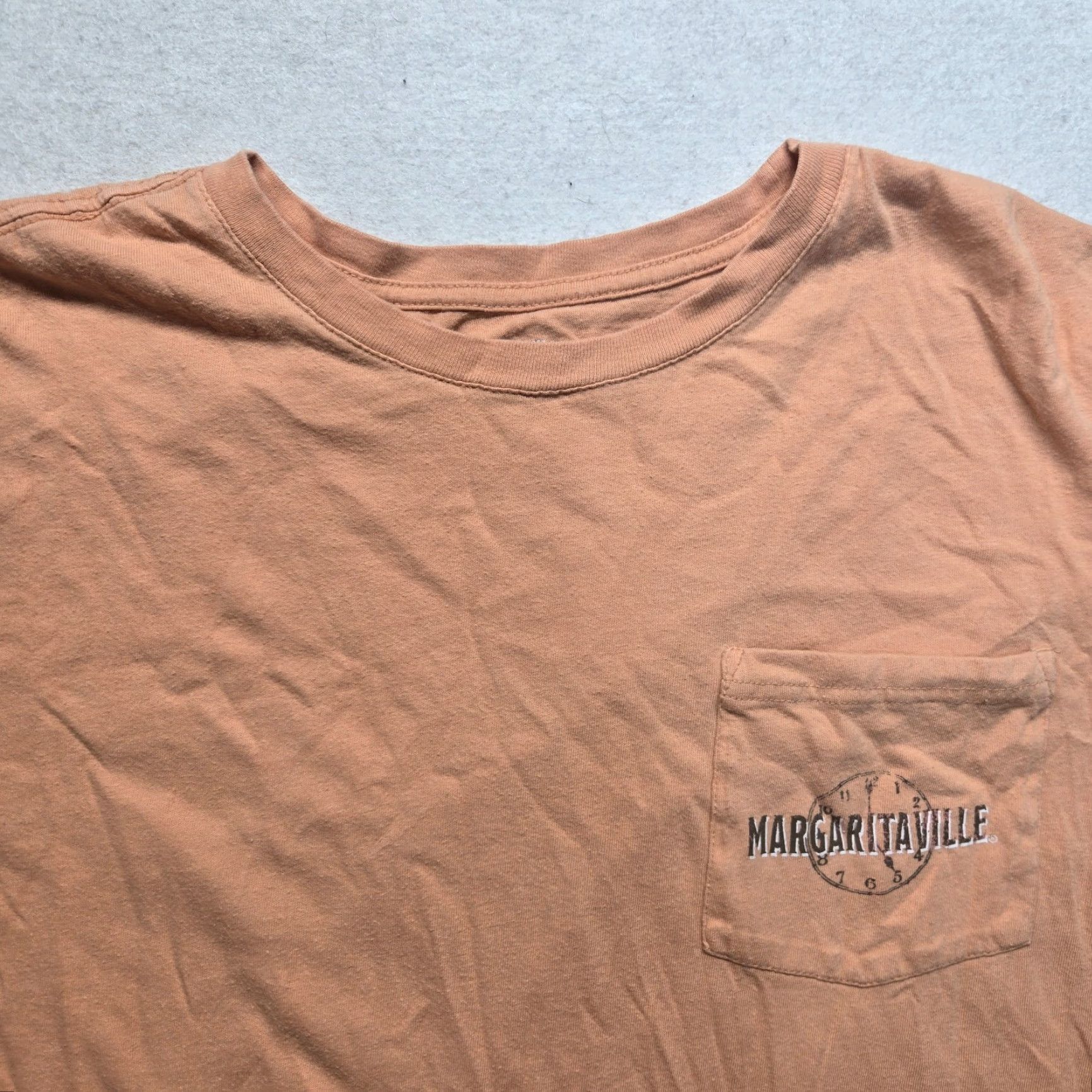 Vintage Margaritaville Shirt Adult L Large Orange Short Sleeve T-Shirt 5 O'Clock Somewhere Size US L / EU 52-54 / 3 - 3 Thumbnail
